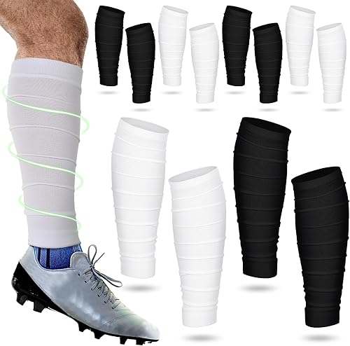 Toulite 6 Pairs Football Leg Sleeves Football Calf Compression Sleeves Pain Relief Scrunch Leg Sleeves For Adult Youth