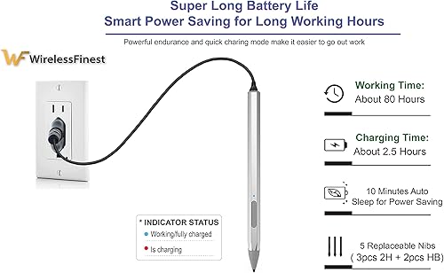 Miniatura 5 de Lápiz óptico de presión 4096 para Microsoft Surface Pro 9876543X Surface Laptop Book Studio Surface 3Go3Go2Go Pen Protocol retención magnética