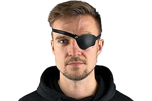 Black Leather Eye Patch with Style