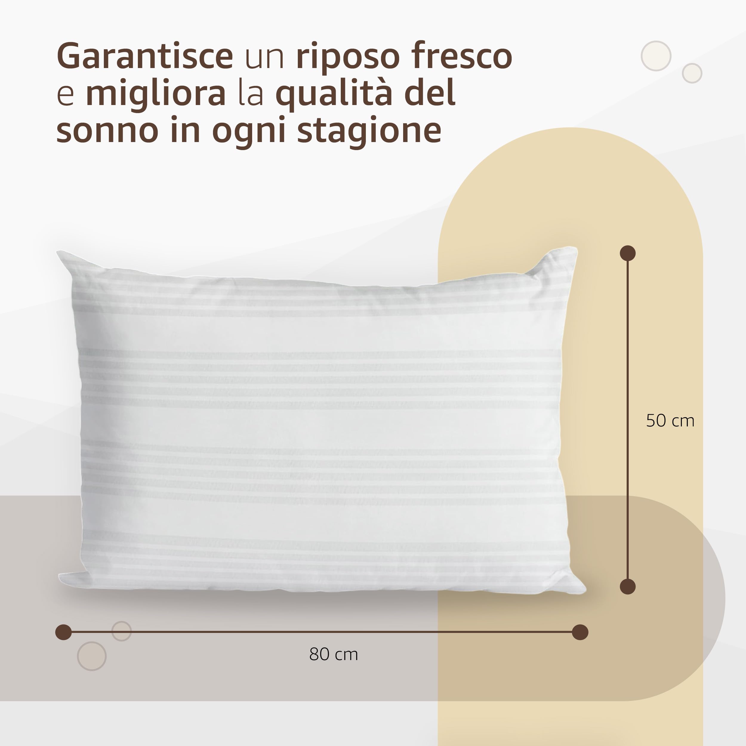 SONIT - Funda de cojín para cama - Fundas de cojín para dormitorio - Fundas de almohada cama con cremallera - 8 unidades - Tamaño 50 x 80 cm