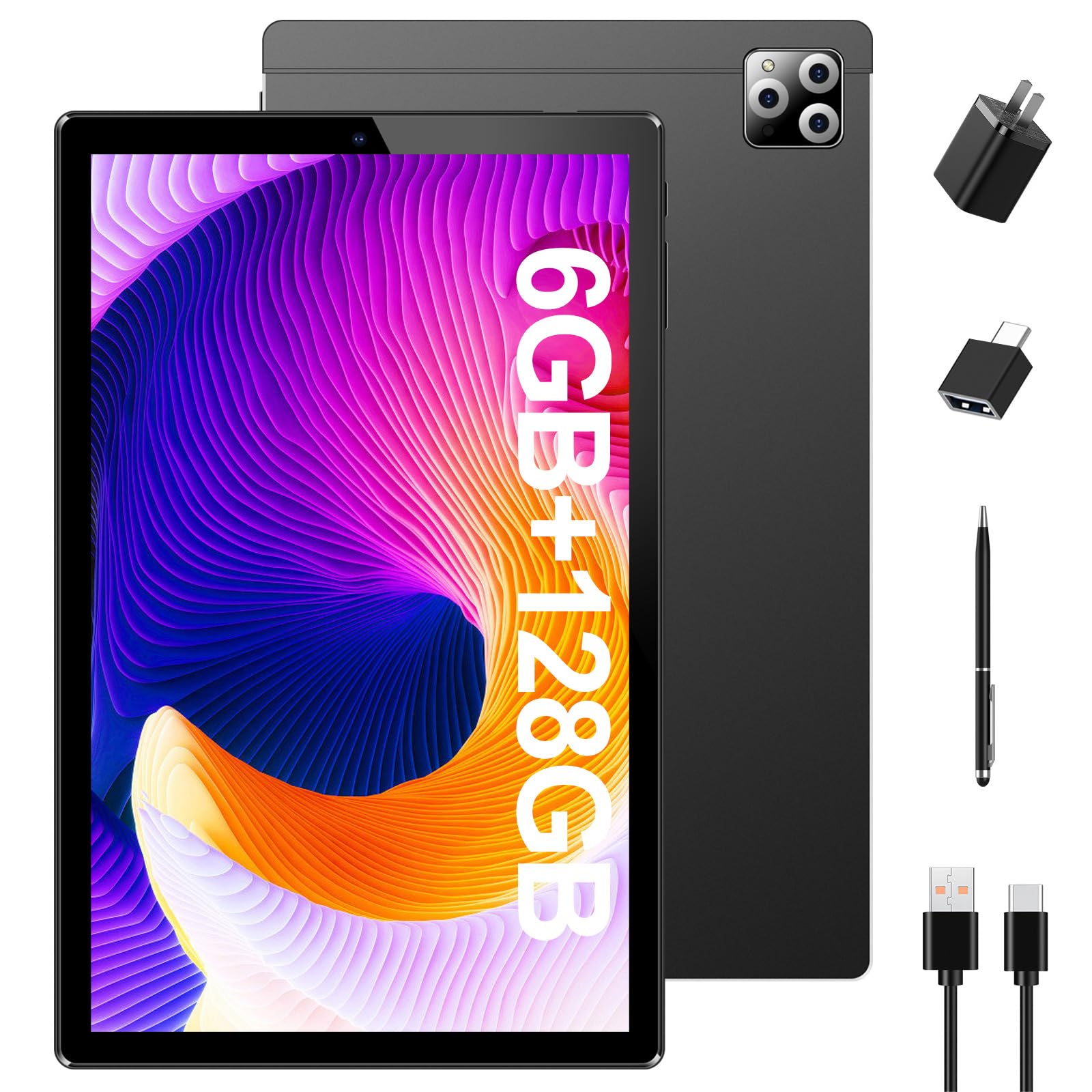 Amazon.com : BRILLAR 10 inch Android Tablet, 6 GBRAM+128GB ROM 1TB 