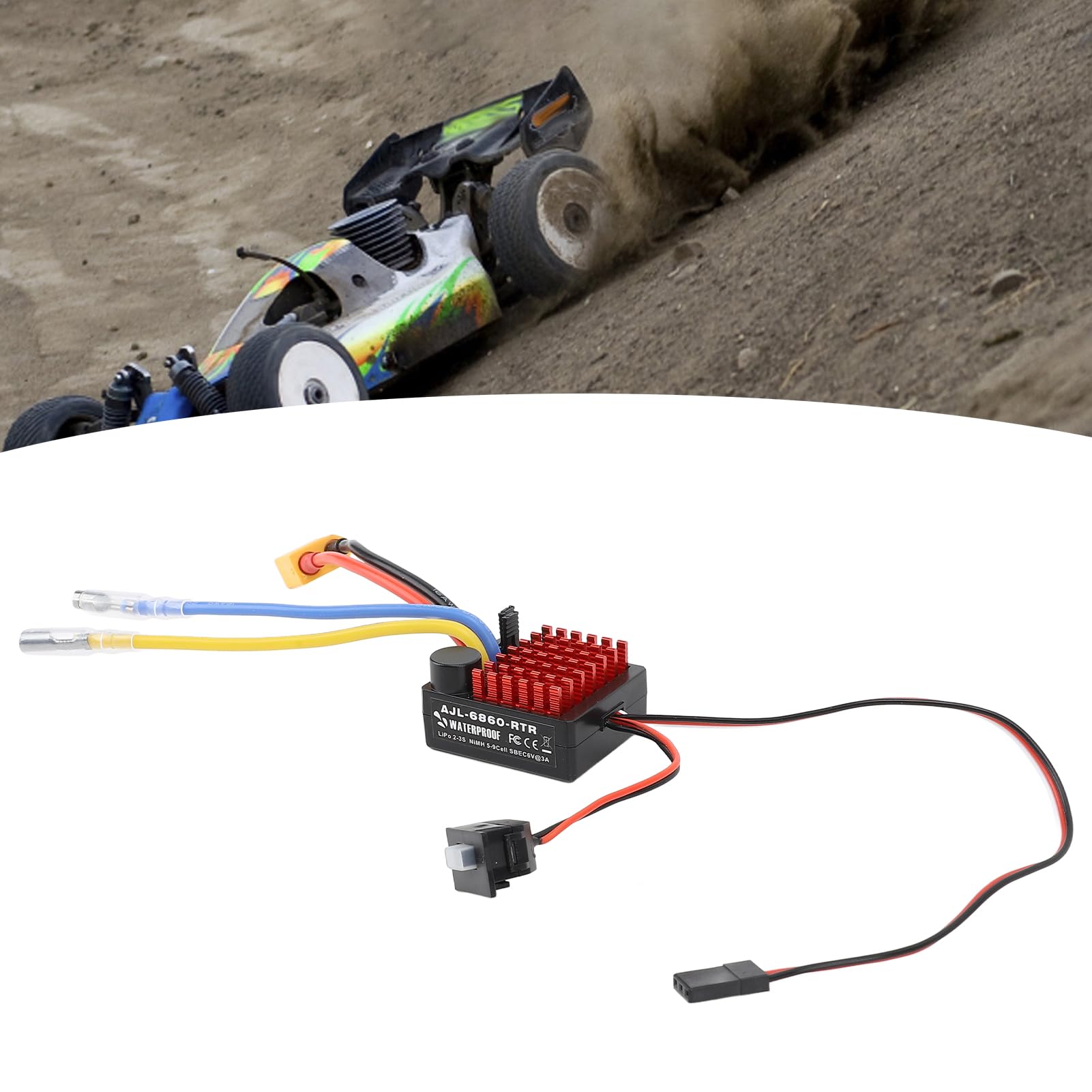 60A Elektrische Snelheidsregelaar Geborstelde Motor 540 ESC RC Reserveonderdelen Accessoire voor RC Crawler