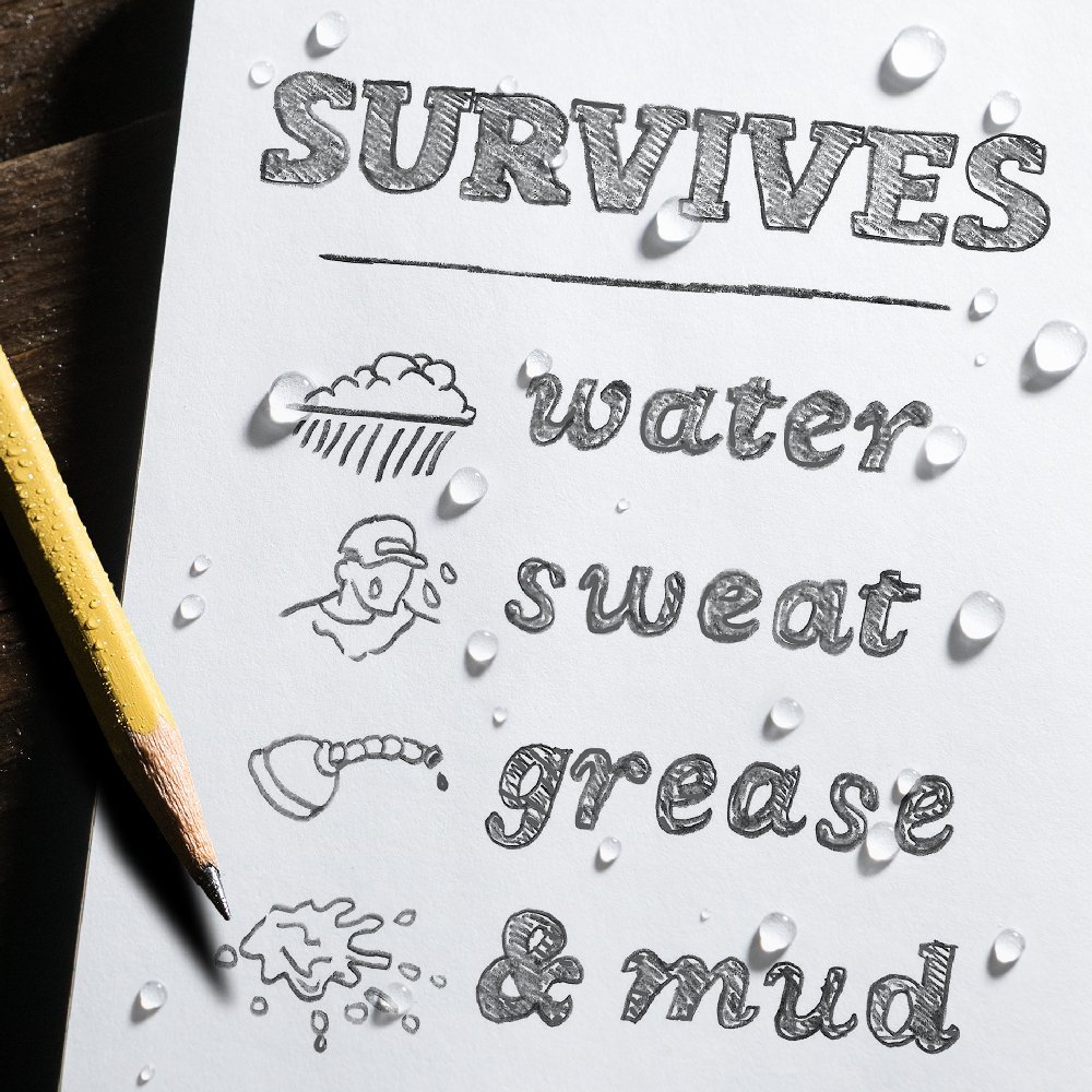 Rite in the Rain Weatherproof Hard Cover Notebook, 4.75" x 7.5", Yellow Cover, Transit Pattern (No. 300F) - Image 3