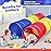 PigPigPen Kids Tunnel for Toddlers,Pop Up Play Tunnel Tent for Babies or Dogs, Indoor & Outdoor Toys for Kids Backyard Playset (Classic 2 Pack Tunnels)