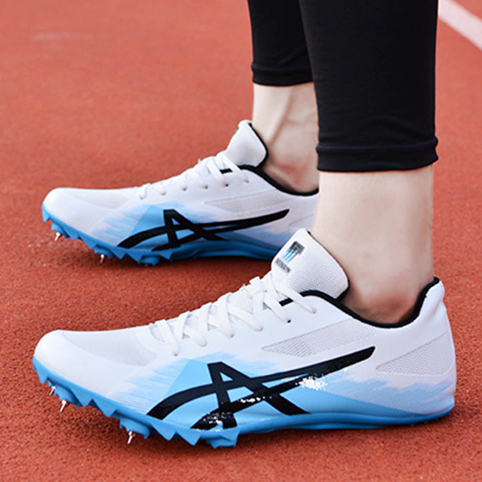 SDEQA Chaussures D'athlétisme pour Femmes avec des Pointes Baskets Sprint Jumping Racing Entraînement De Course Léger Respirant
