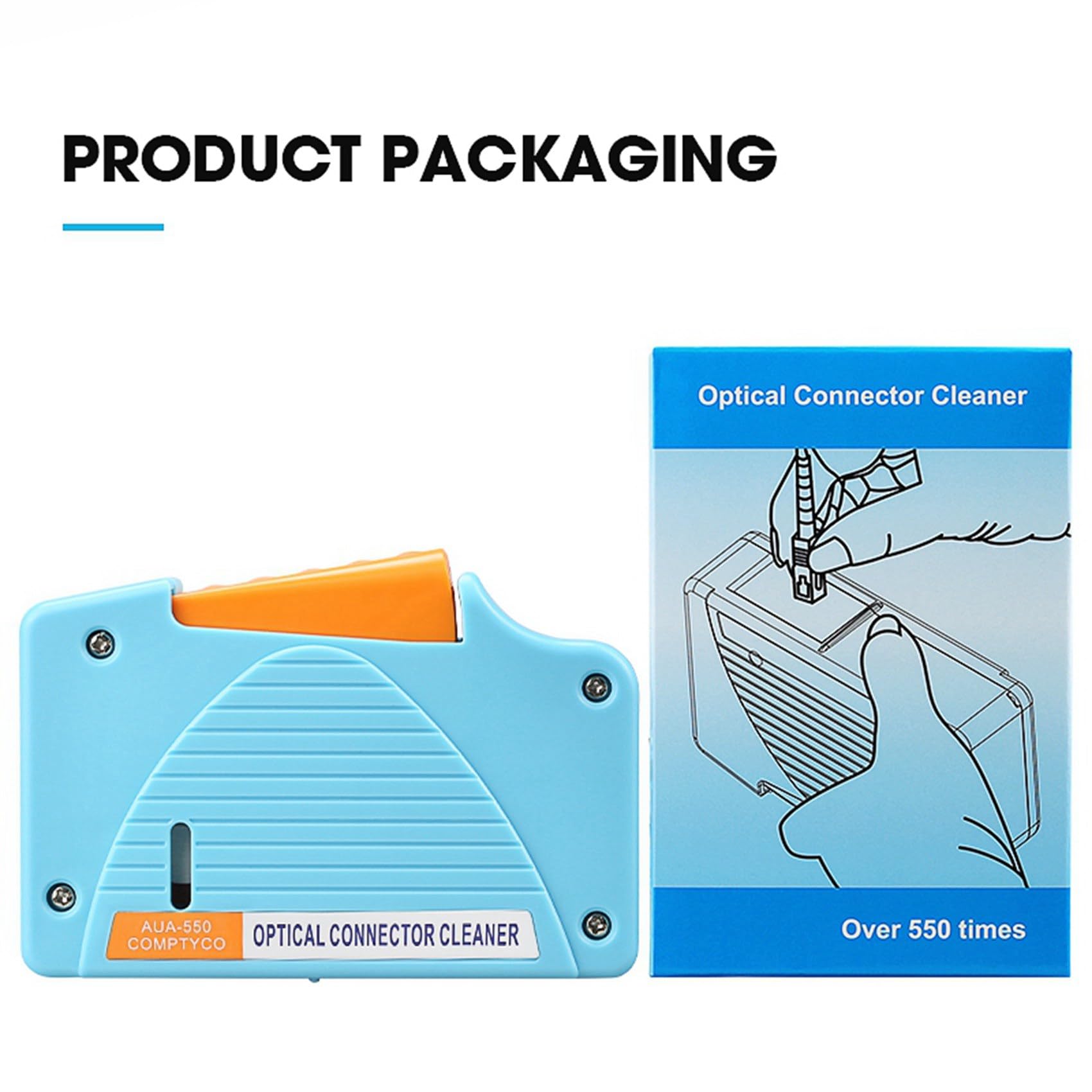 10X -550 Optisch Glasfaser Anschluss Reiniger Glasfaser Anschluss Reinigung Kassette Kassetten Reiniger Optik Glasfaser Reinigung Box