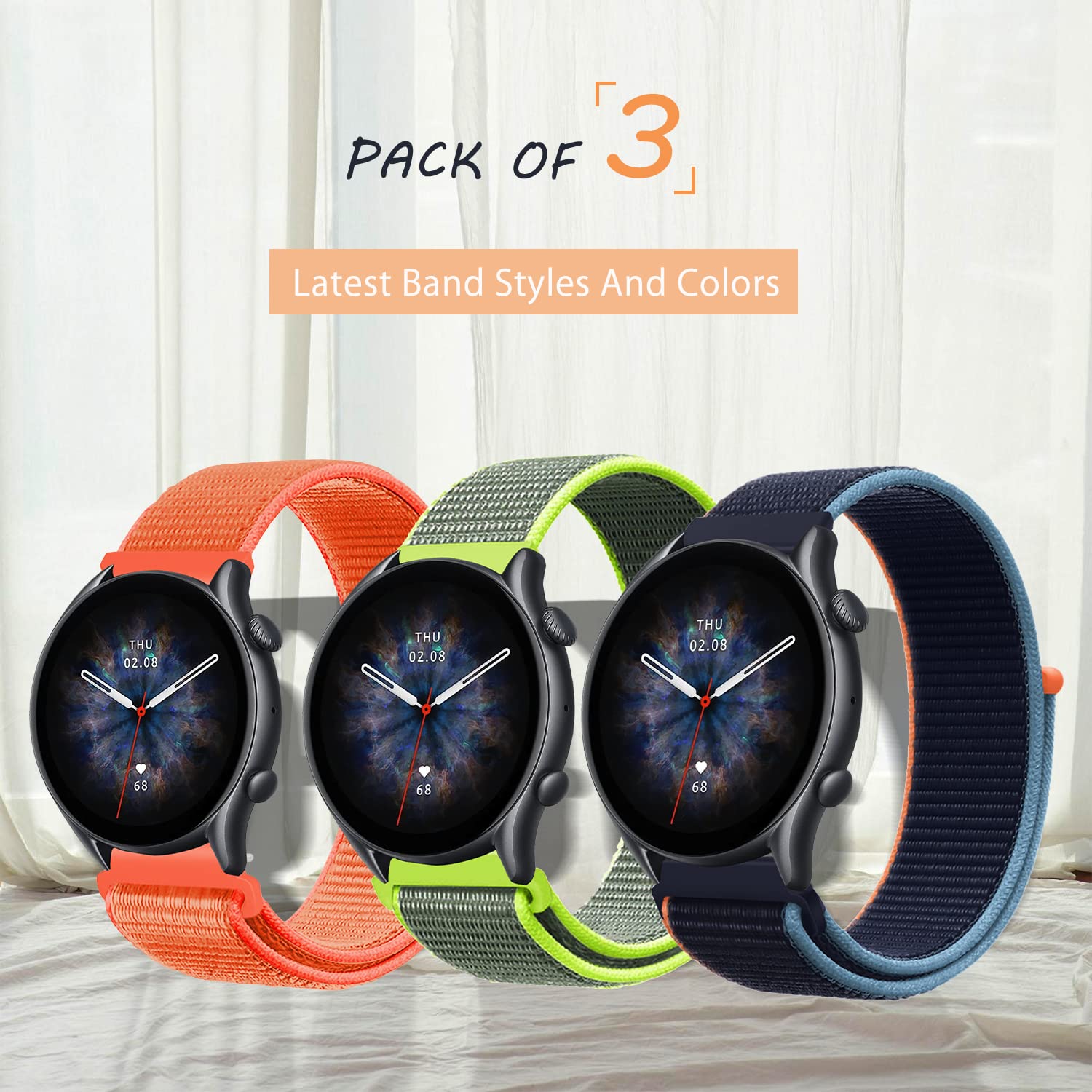 SeNool [2 X 22mm Bracelet For Amazfit Cheetah/Cheetah Pro/Amazfit Bip 5