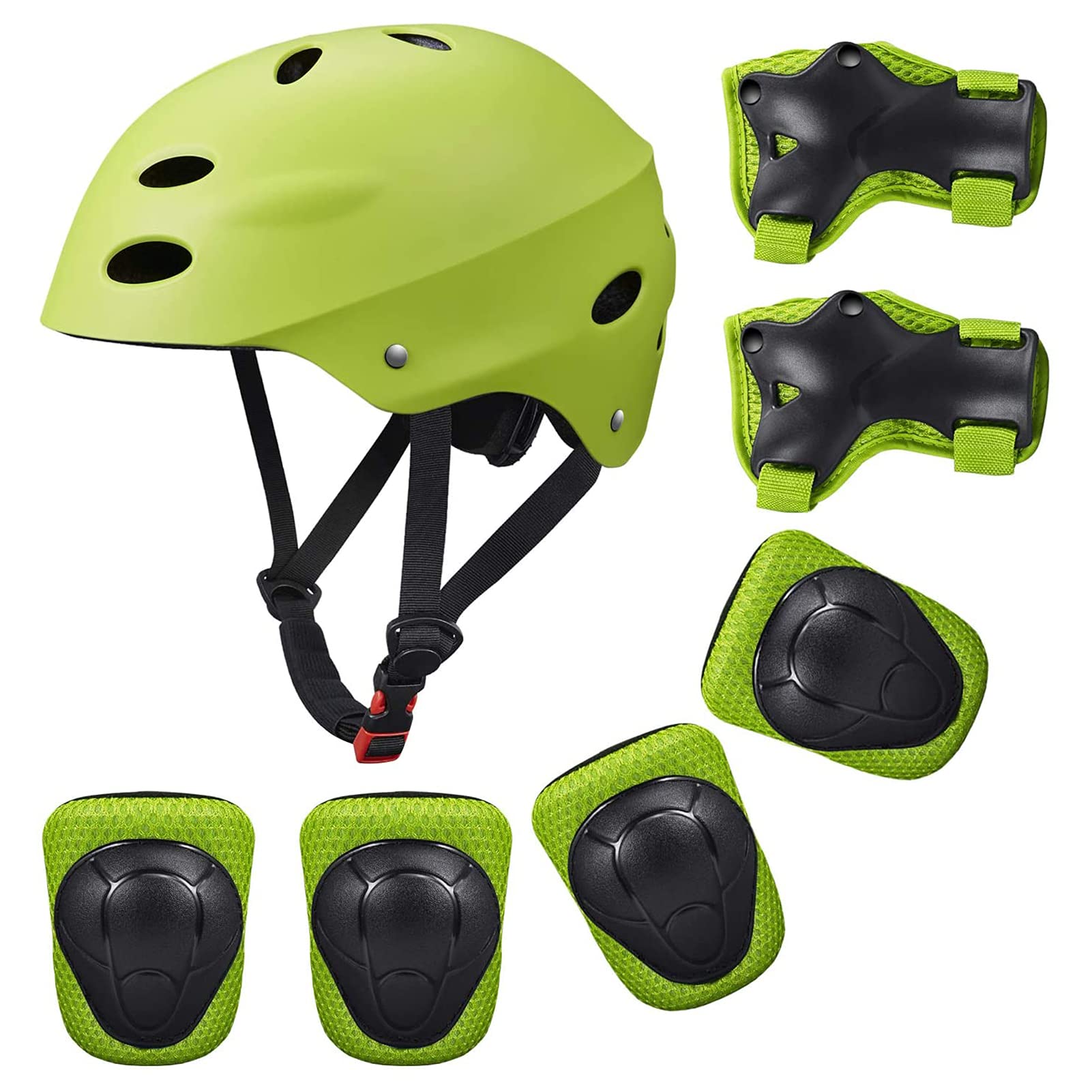 Kid's Protective Gear Set,Roller Skating Skateboard BMX Scooter Cycling Protective Gear Pads (Knee Pads+Elbow Pads+wrist Pads+ Helmet)
