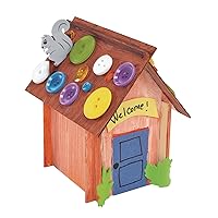 Vista 3 de Colorations Juego de 6 casas de construcción fácil (artículo # EZBHOUSE)