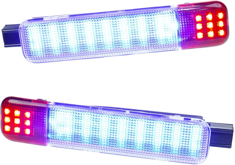 Luzes LED de cortesia para portas GZZTORES vermelha e azul para Chevy Silverado GMC C/K – Kit com 4 unidades