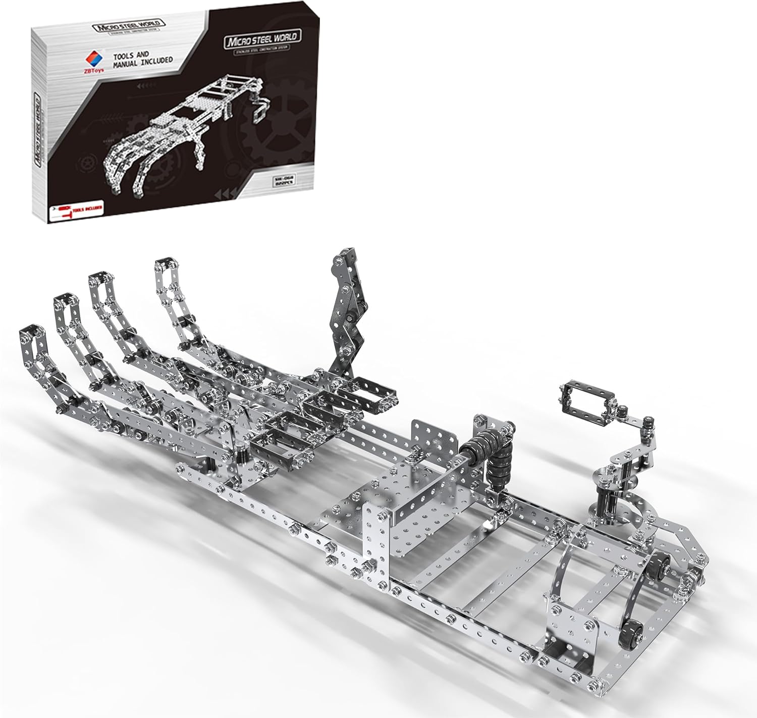 BYTEWAR 3D Metal Puzzles for Adults,822PCS Steel Iron Hand Machine Hand for Support for Man Model, STEM Education for Boys,Claws of Wolverine,The Building Block Gifts for Boys or Man