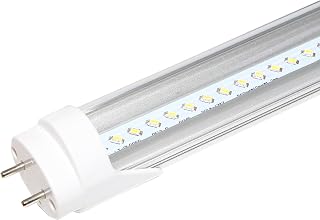 LOWENERGIE 600mm 2ft LED Tube Light, Retrofit Fluorescent Energy Saving T8 or T12 Replacement (1, 6000K Clear)