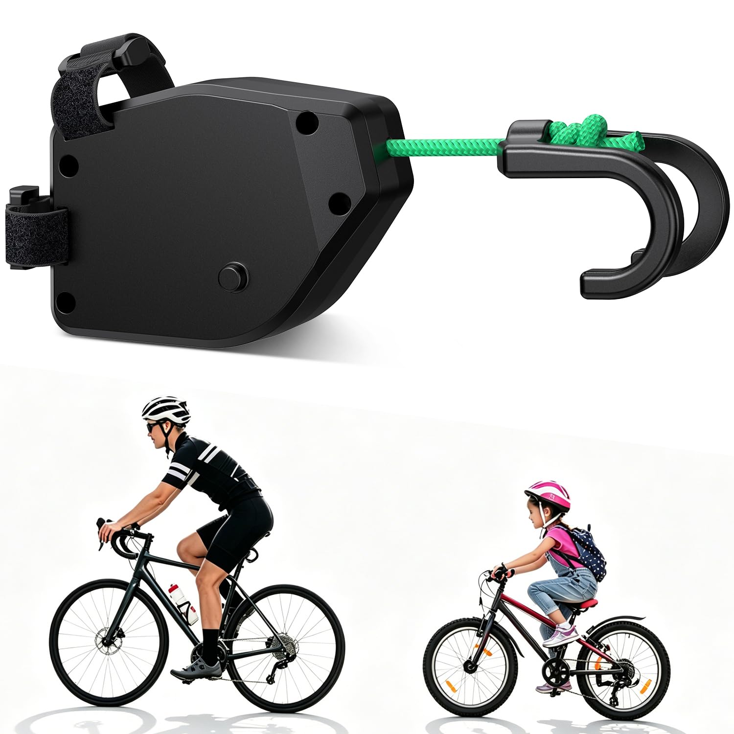 Corda di Traino per Biciclette per Bambini 2.5M | Cavo di Traino Estraibile per Bici, Cavo di Trazione 500 libbre Adatto per Bambini, Bici MTB