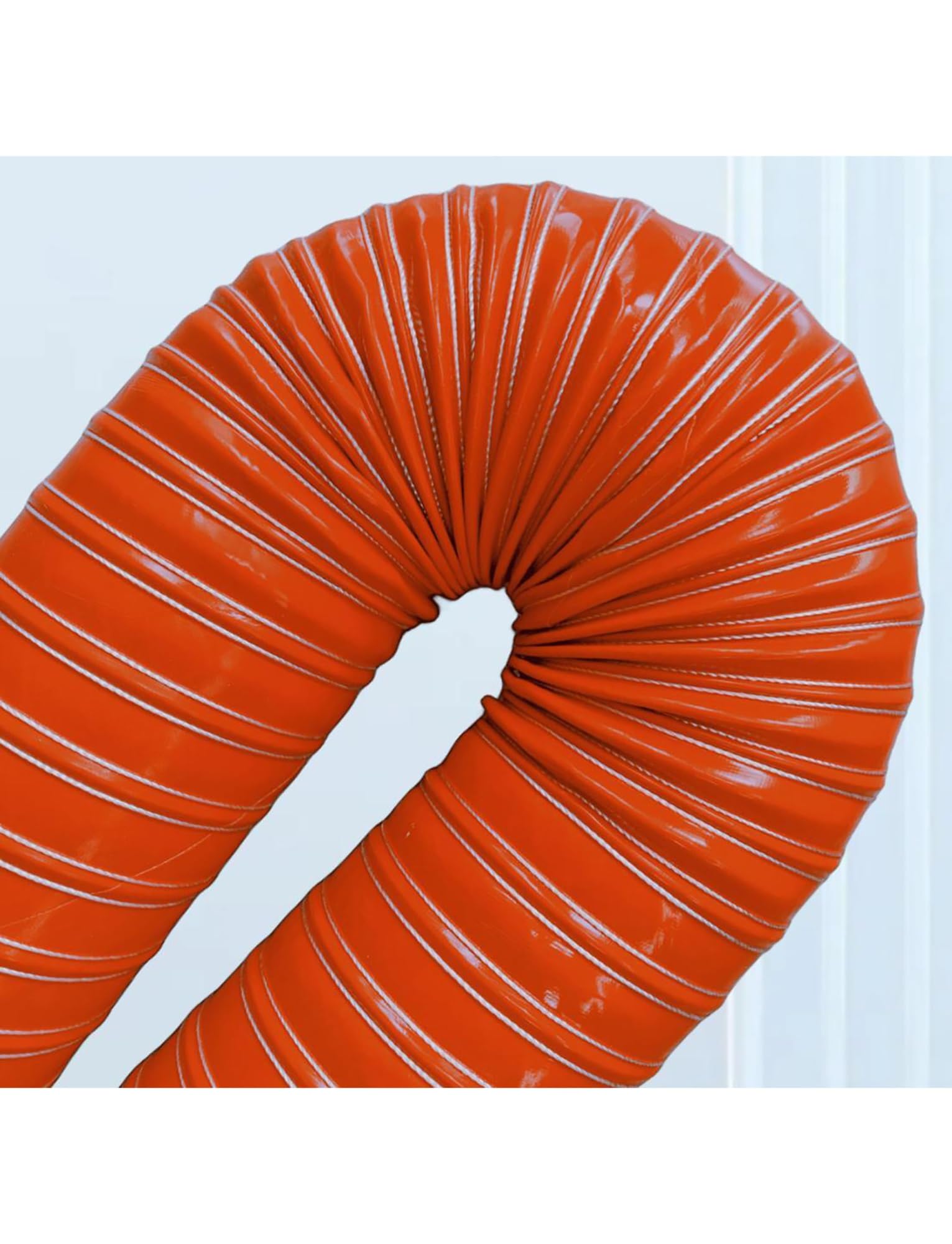 Roter Hochtemperatur-Silikonschlauch, 300 °C hitzebeständiger vulkanisierter Silikonkanal für die industrielle Abluftbelüftung (2,5 x 300 cm/1 x 118,2 Zoll)