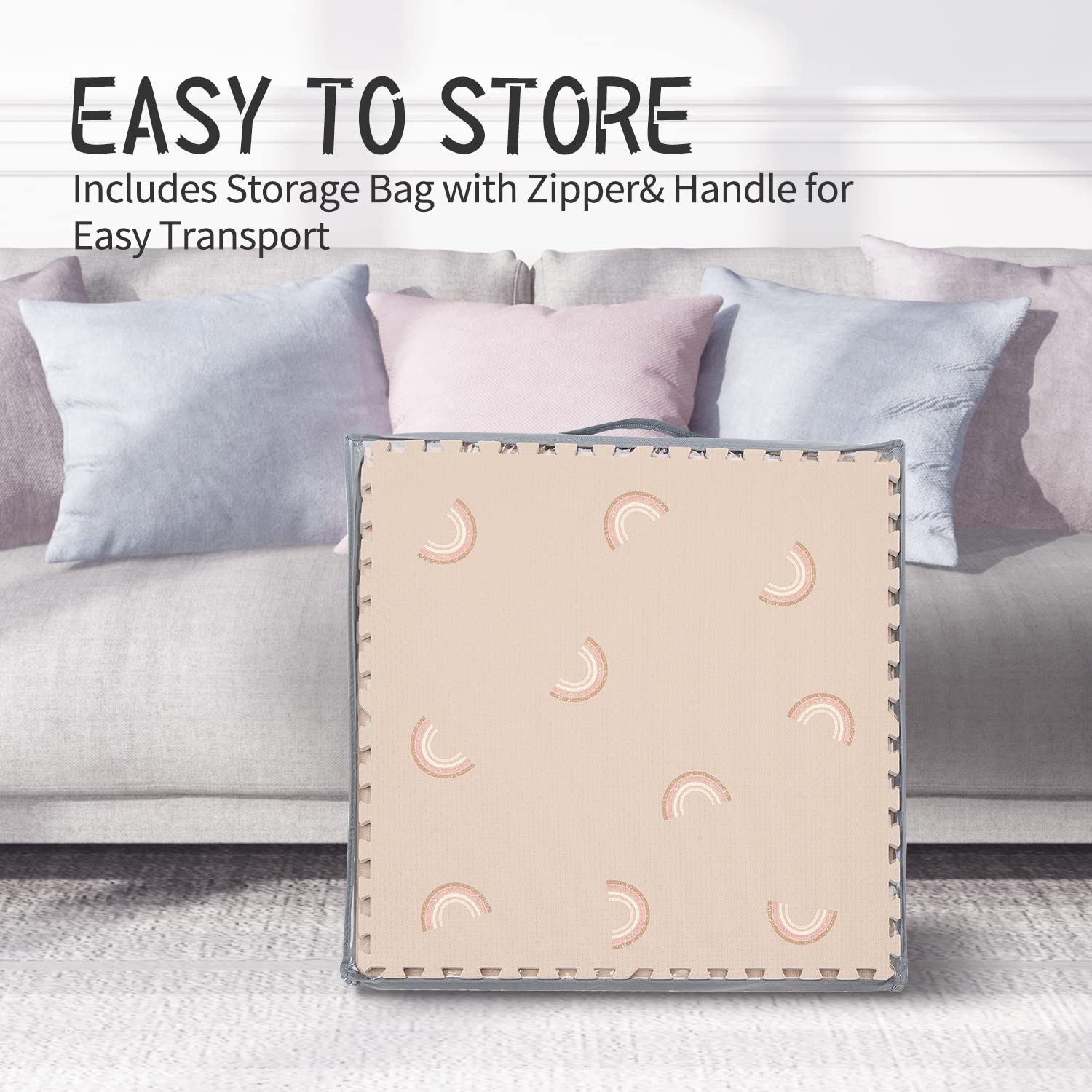 Yay Mats Stylish Extra Large Baby Play Mat. Soft, Thick, NonToxic Foam