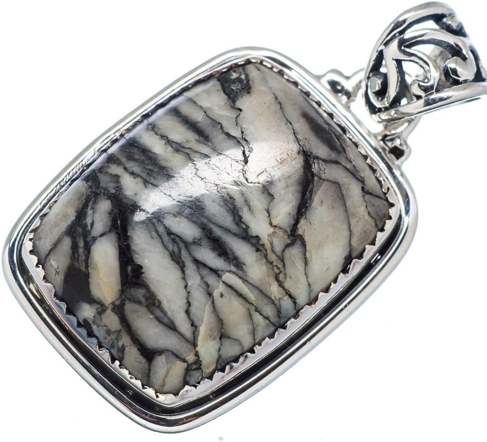 Amazon.com: Ana Silver Co Pinolith Jasper 925 Sterling Silver Pendant 1 ...
