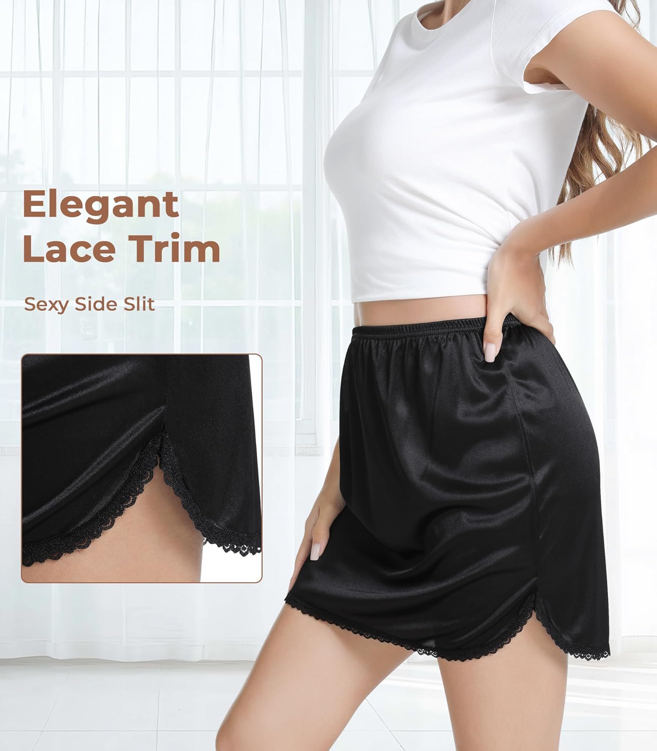 NACHILA Women's Anti Static Half Slip Soft Underskirt Smooth Under Dress - Image 4