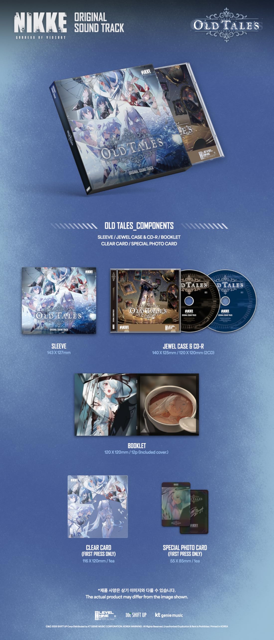 GODDESS OF VICTORY NIKKE OST avec suivi scellé (ensemble de 4 versions)