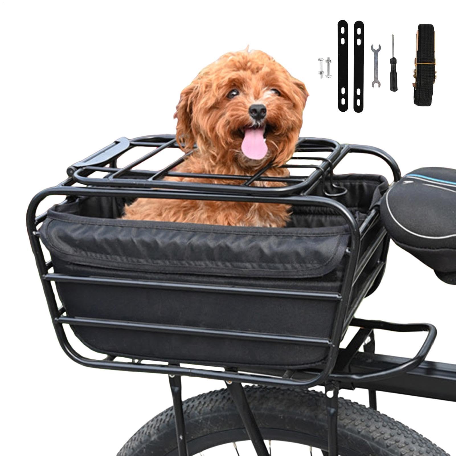 Cestino Portapacchi Bici - Accessorio Per Ciclismo Robusto,Cestino Bici Per Cani Su Portapacchi Posteriore - per Avventure Officine Casa Pendolarismo Ciclismo Ogni Strada