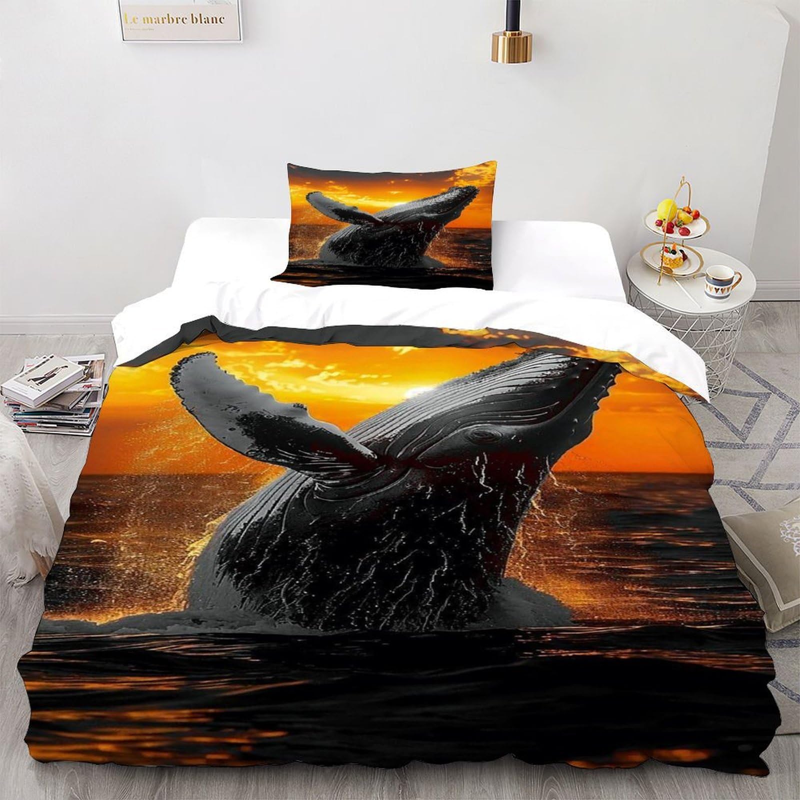 Housse de couette 135x200 baleine pour un lit d enfant facile a entretenir