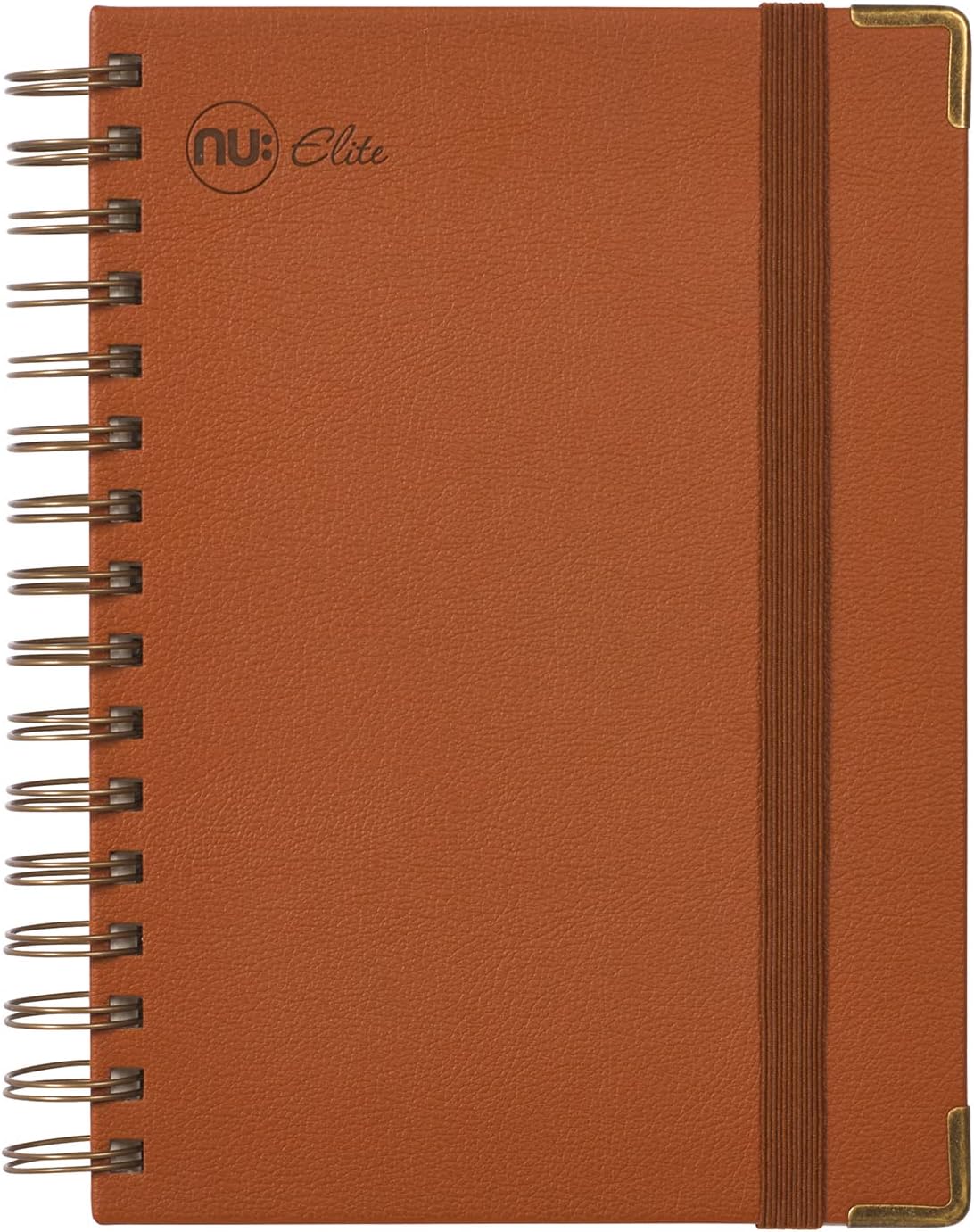 nu: Notebooks - Elite Prestige Range - Personalised Wire Journal Notebook - A5 Notebook - Hardback Notebook - Stationery Notebooks - Tan Journal - 140 Pages