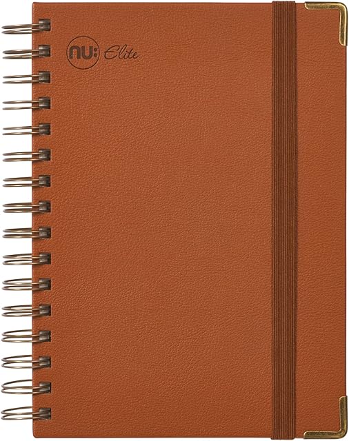 NU Notebooks - Elite Prestige Range - Wire Journal Notebook - A5 Notebook - Hardback Notebook - Stationery Notebooks - Tan Journal - 140 Pages
