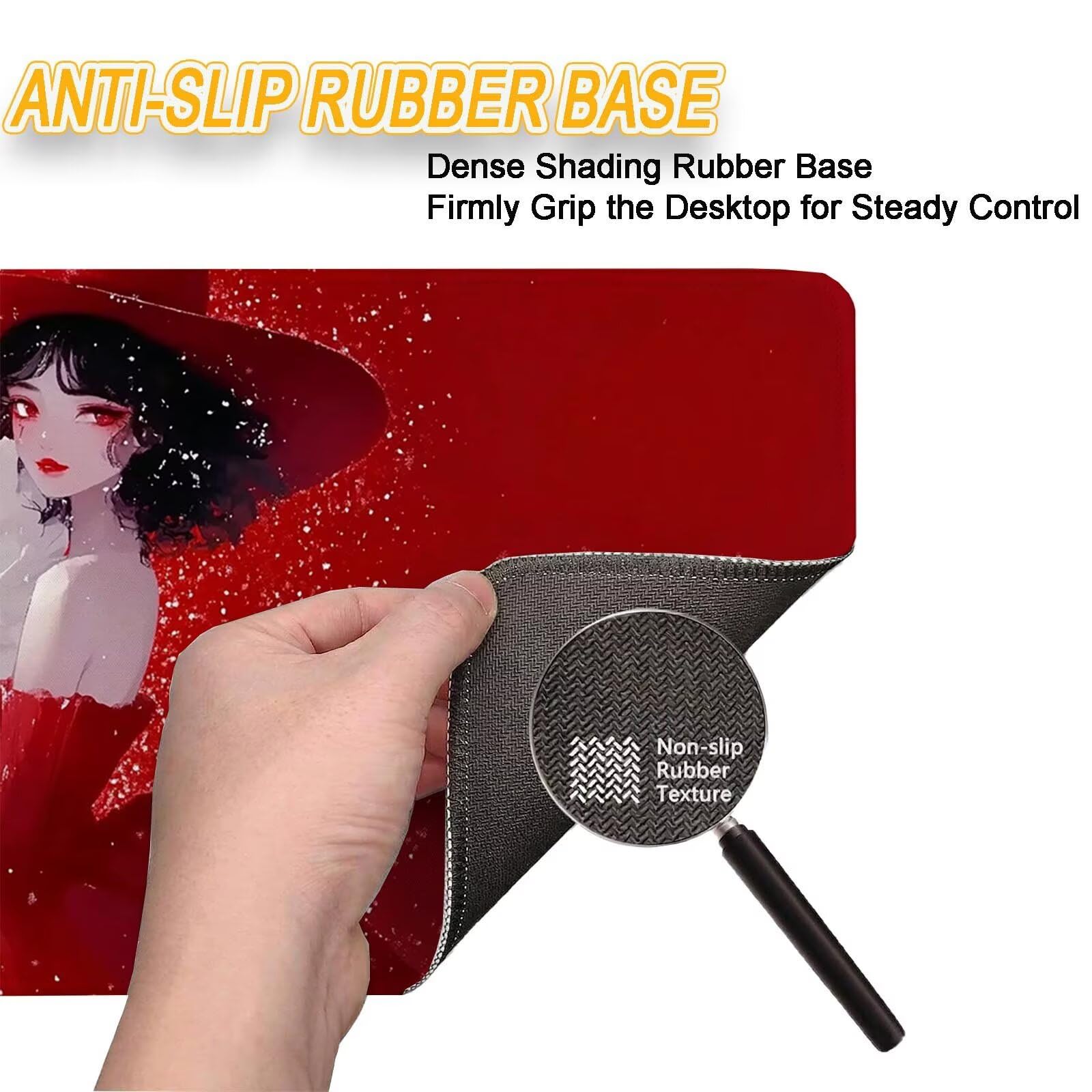 Tappetino Mouse 900x450mm | Superficie Ultra-Liscia | rosso 0-z326