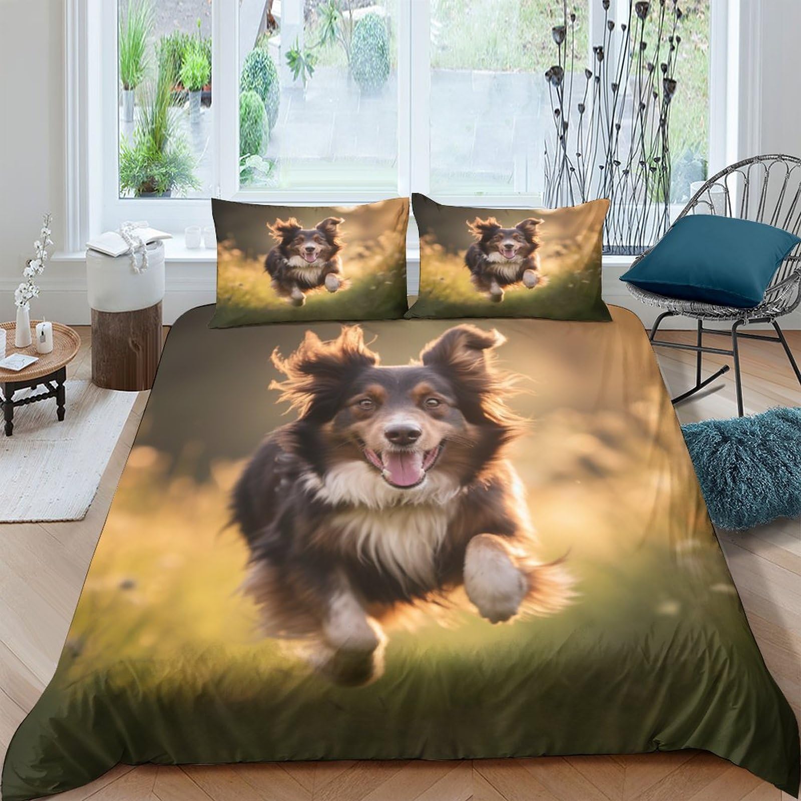 Parure de lit animaux fantastiques pour chambre d'enfant et ado lit double 3D