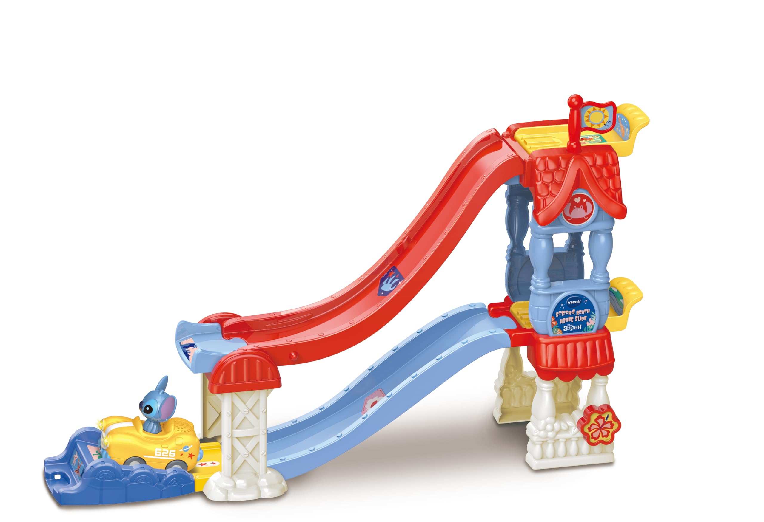 VTech Toot-Toot Drivers Stitch's Beach House Slide, Interactive Toddler Toy for