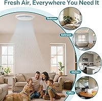 Vista 7 de HG Power - Ventilación de 4 pulgadas con panel ajustable y pantalla de malla extraíble, difusor de techo ABS con diseño de clip de bloqueo