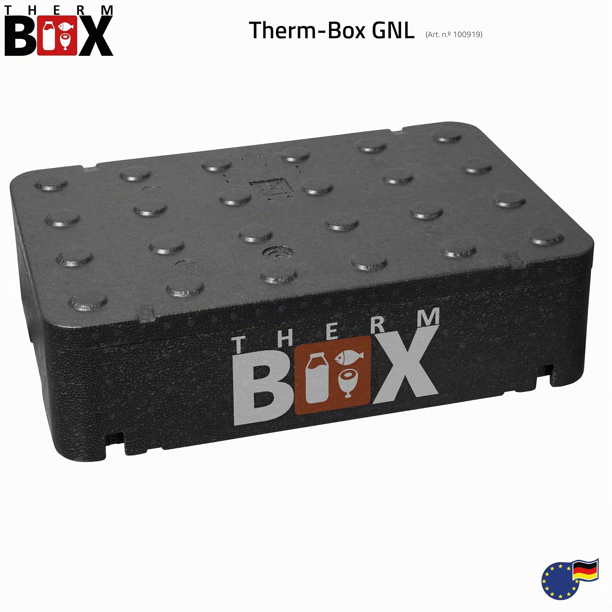 Therm BOx Profibox GN 1/1 interior: 54 x 34,5 x 24 cm, pared: 25 mm, 46 l, cajas de poliestireno aislantes, caja térmica grande XXL, nevera