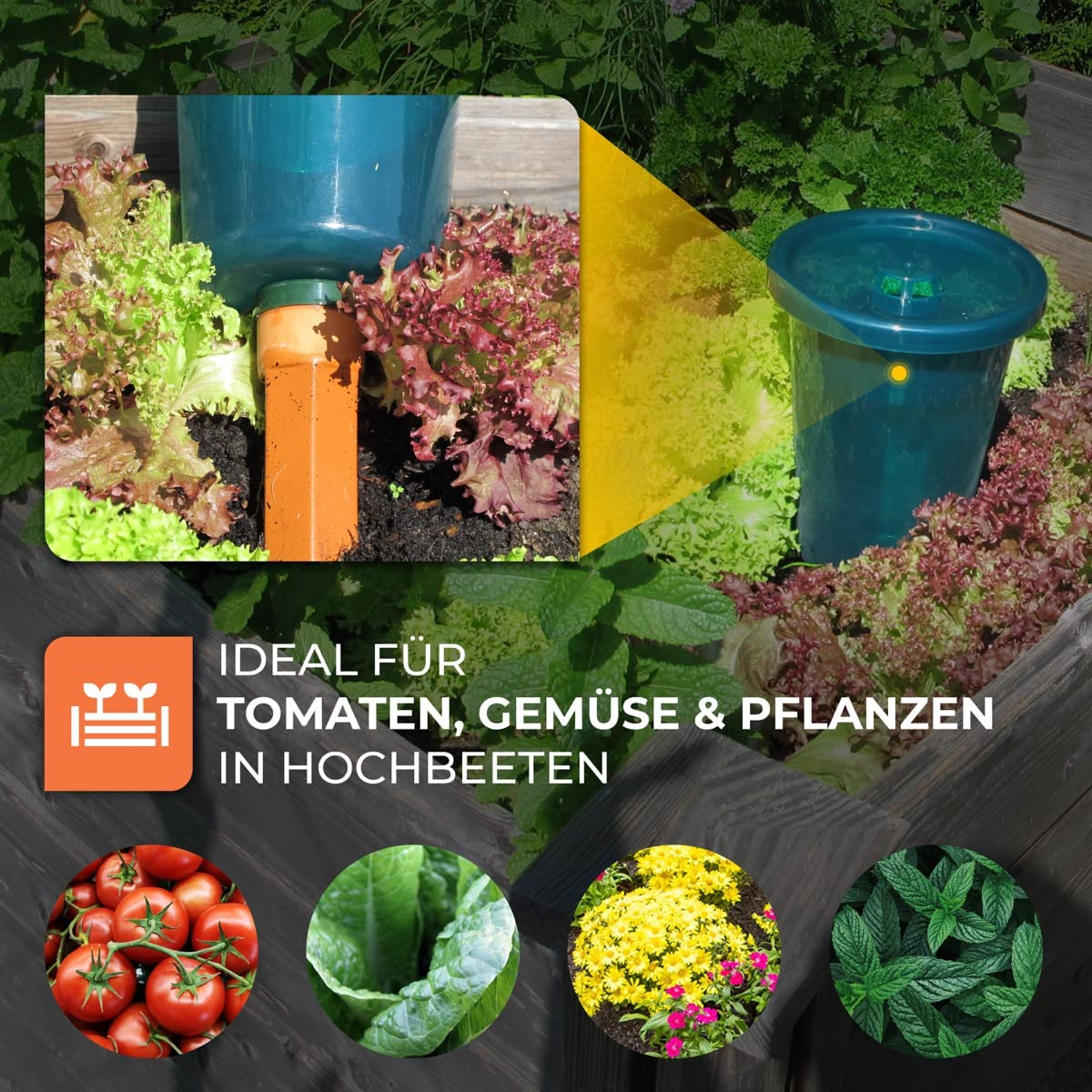 Bio Green Hydro Cup Lot de 4 cônes en Argile avec Embouts Assortis Terracotta 2,5 l