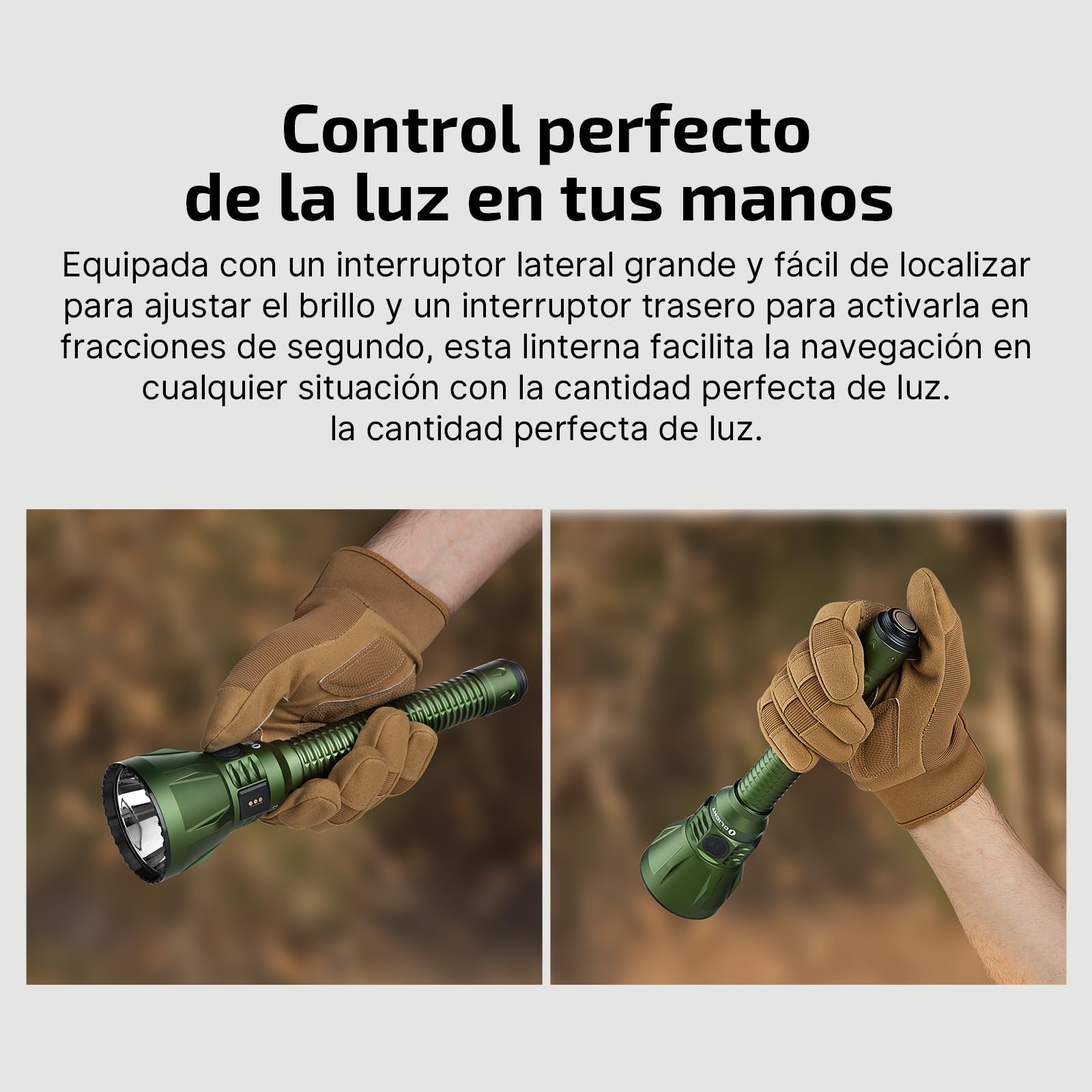 OLIGHT Javelot Turbo 2 Kit Linterna Táctica 1800 Lúmenes Controles Remotos | Alcance de 1500 Metros, 272 Horas Autonomía, Filtro Roja y Verde, IPX8, Ideal para Caza, Actividades al Aire Libre y Búsqueda