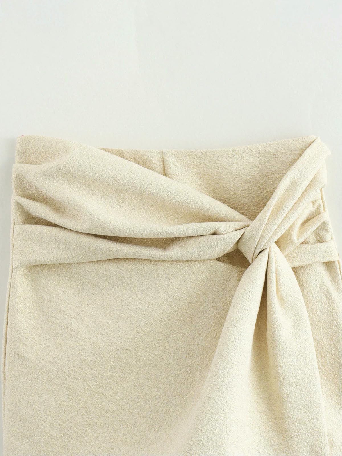 Falda de verano moda mujeres mini faldas lateral cremallera plegable nudo decoración femenina elegante Slim corto faldas calle mujer