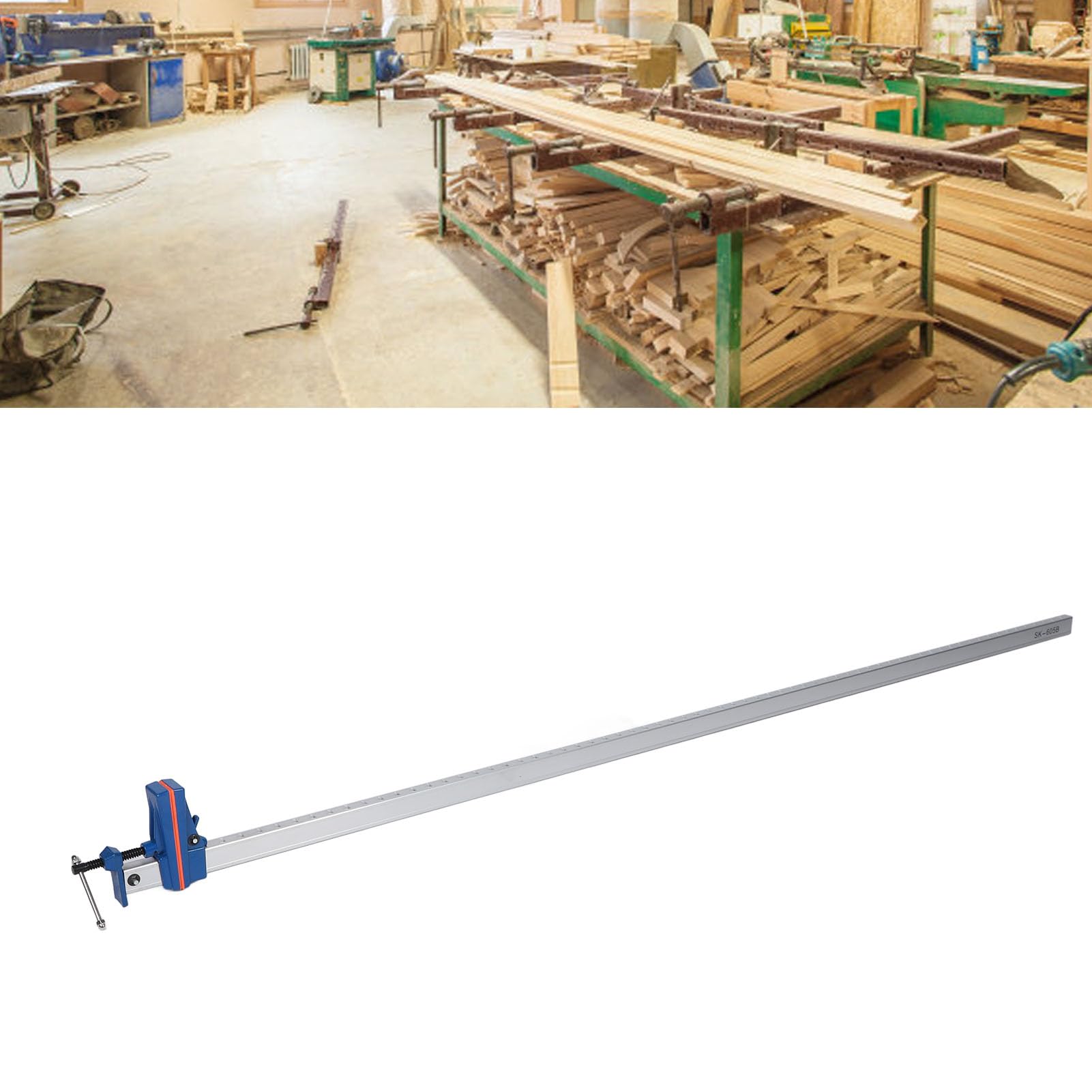 Zestaw Zacisków do Prętów FLEXMAN 188 cm, Zestaw Zacisków do Prętów Ze Stali Stopowej Aluminium, Zacisk F do Obróbki Drewna, Zaciski do Drewna do Projektów Związanych Z Obróbką