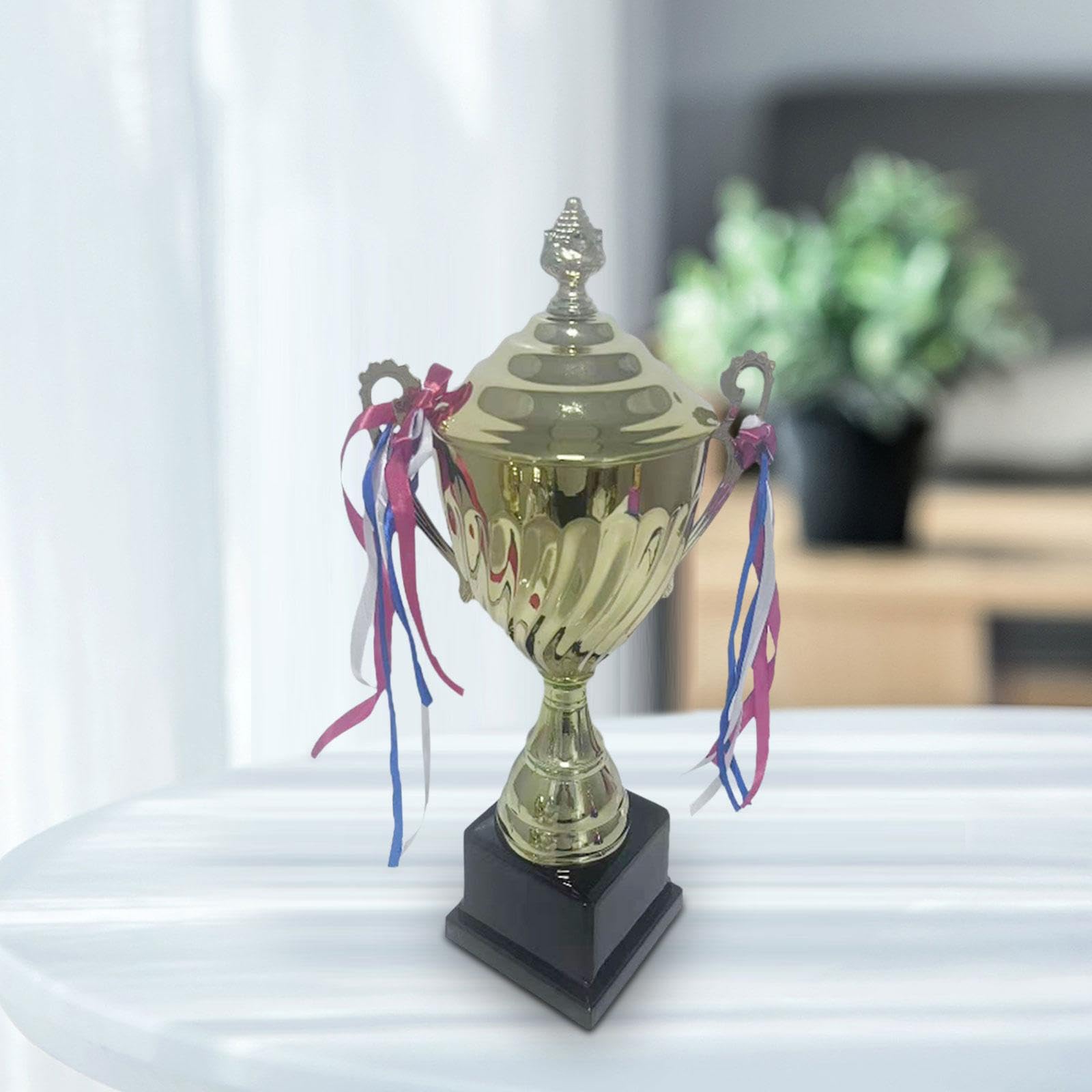 Amagogo Fußball Trophäe Pokal Fans Souvenirs Wettbewerbe Award Trophäe mit Sockel für Sport Meisterschaft Karneval Sieger Teamwork Award