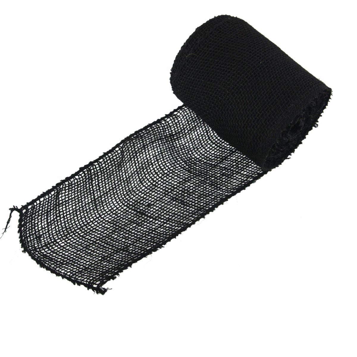 BambooMN Rouleau De Ruban En Toile De Jute De 14 Cm De Large - 1 Rouleau De 9 M - Orange