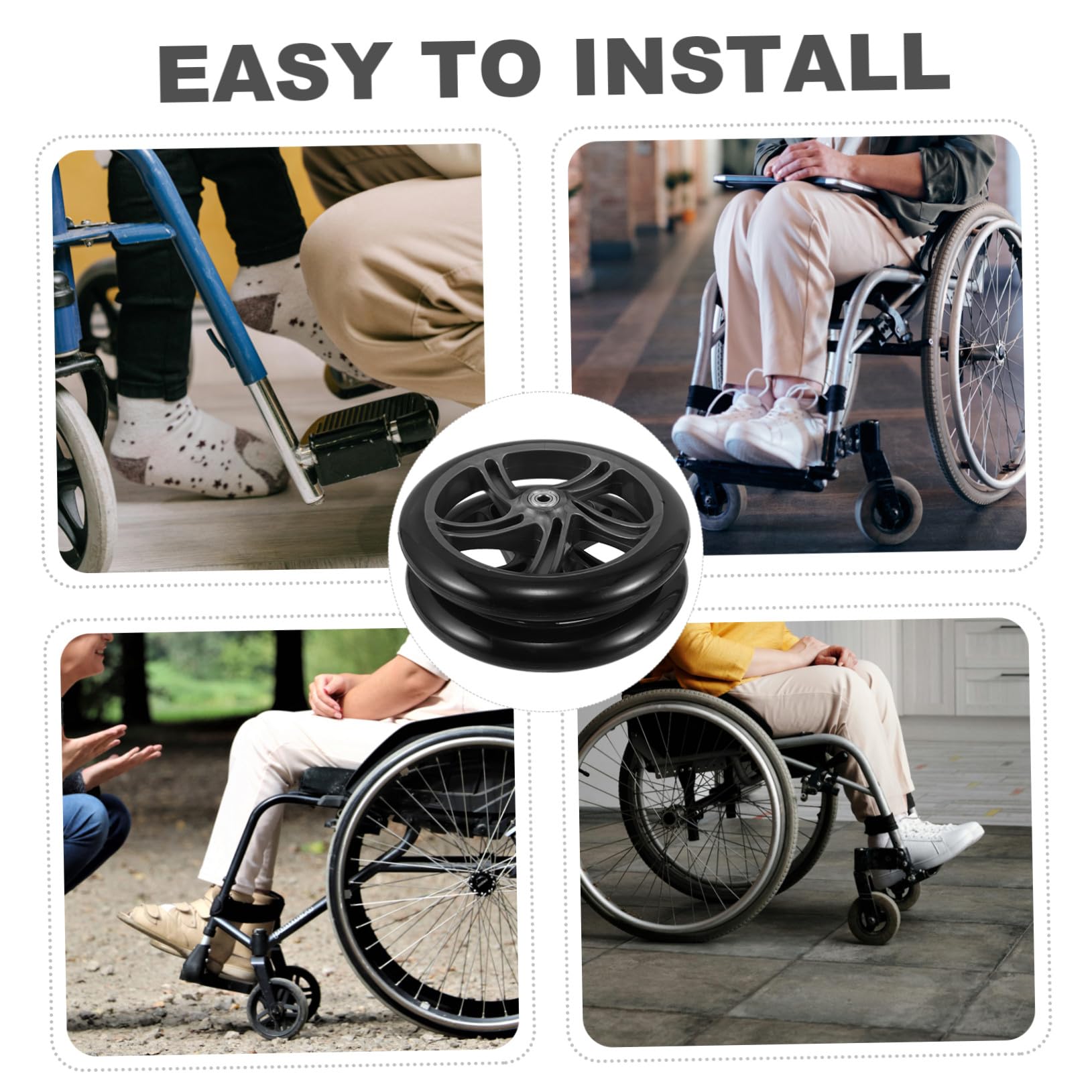 2 Pezzi Accessori Antiscivolo Per Deambulatore Ruote Per Manuali Ruote Antiscivolo Per Deambulatore Accessori Di Ricambio Per Universali Per