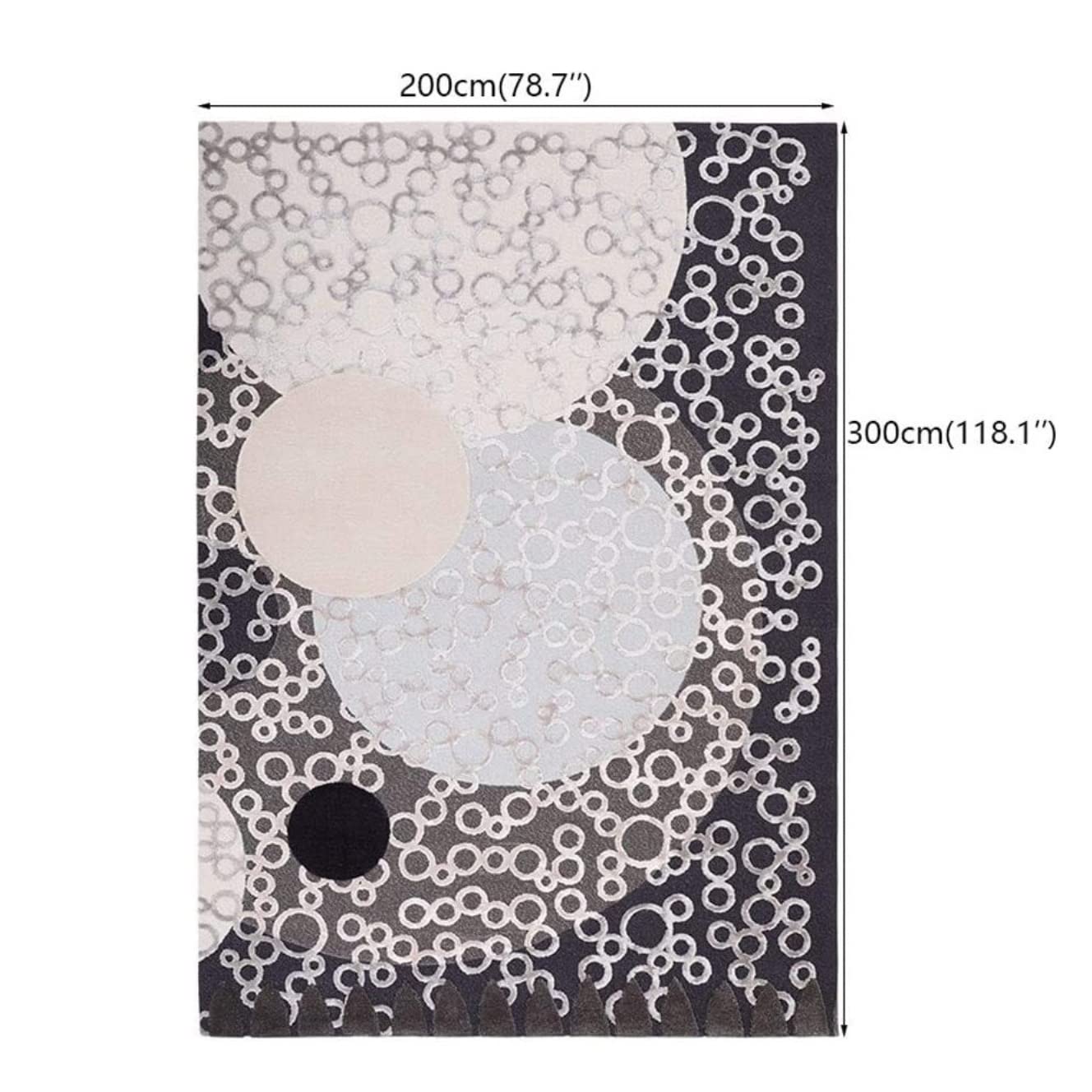 Tapis Salon Tapis en Laine Tissé À La Main Tapis Rectangulaire Simple Fond Anti-dérapant en Lin De Coton Tapis Chambre