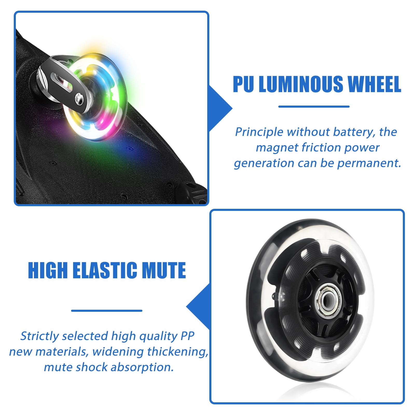 8 Pièces Roues De Rollers En Ligne, Roues Roller 72mm, Roue