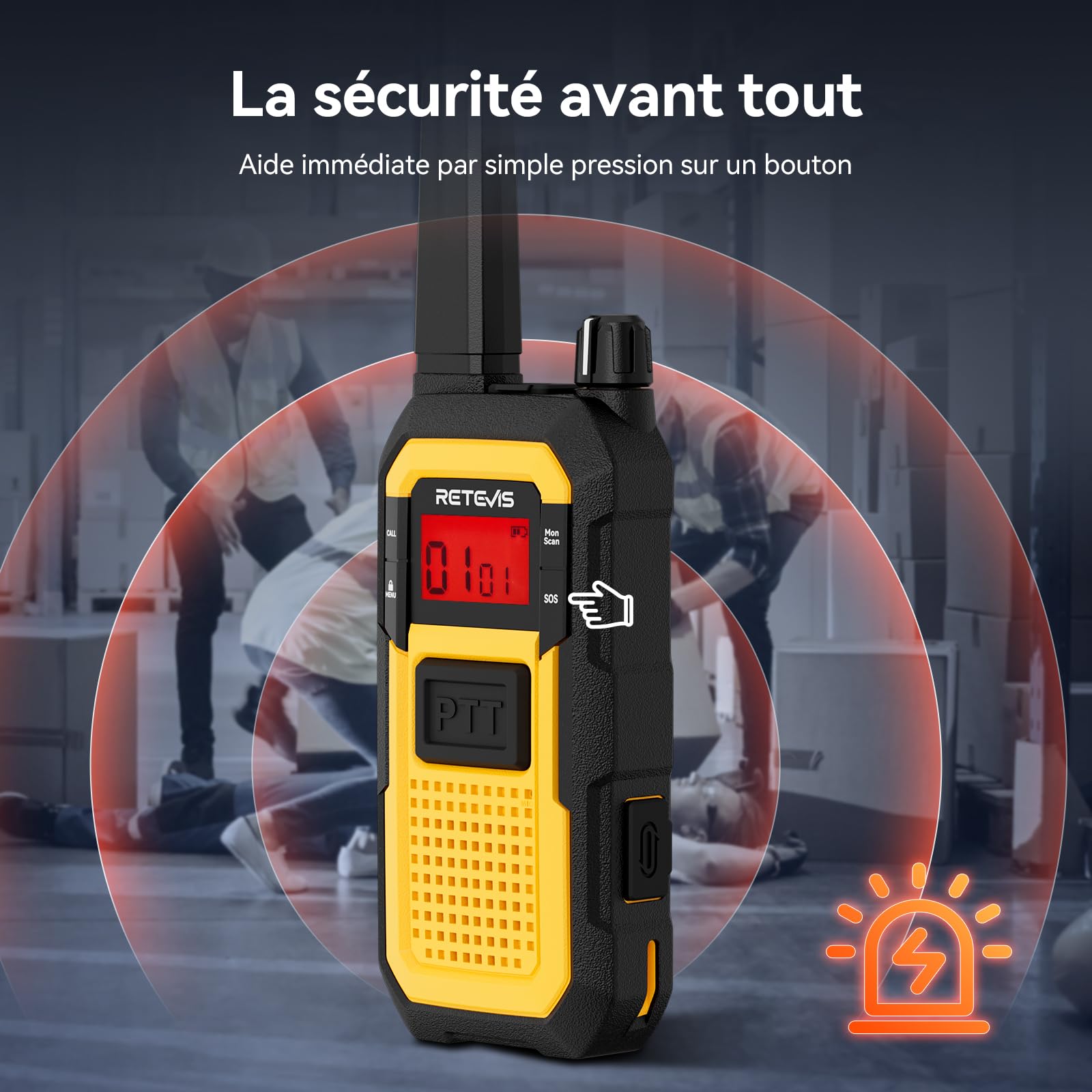 Retevis RB648 Talkie Walkie avec Chargeur 10 Voies, Radio Bidirectionnelle