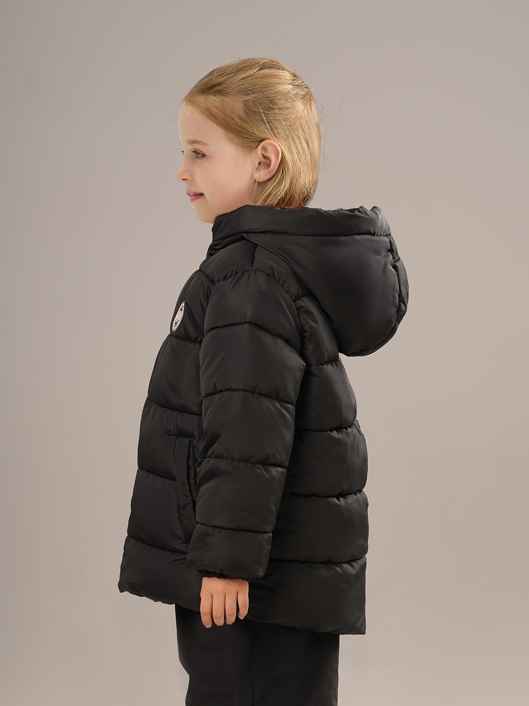 maoo garden Bambine Giacca invernale 4-7 anni bambino Puffer foderato in pile leggero impermeabile cappotto