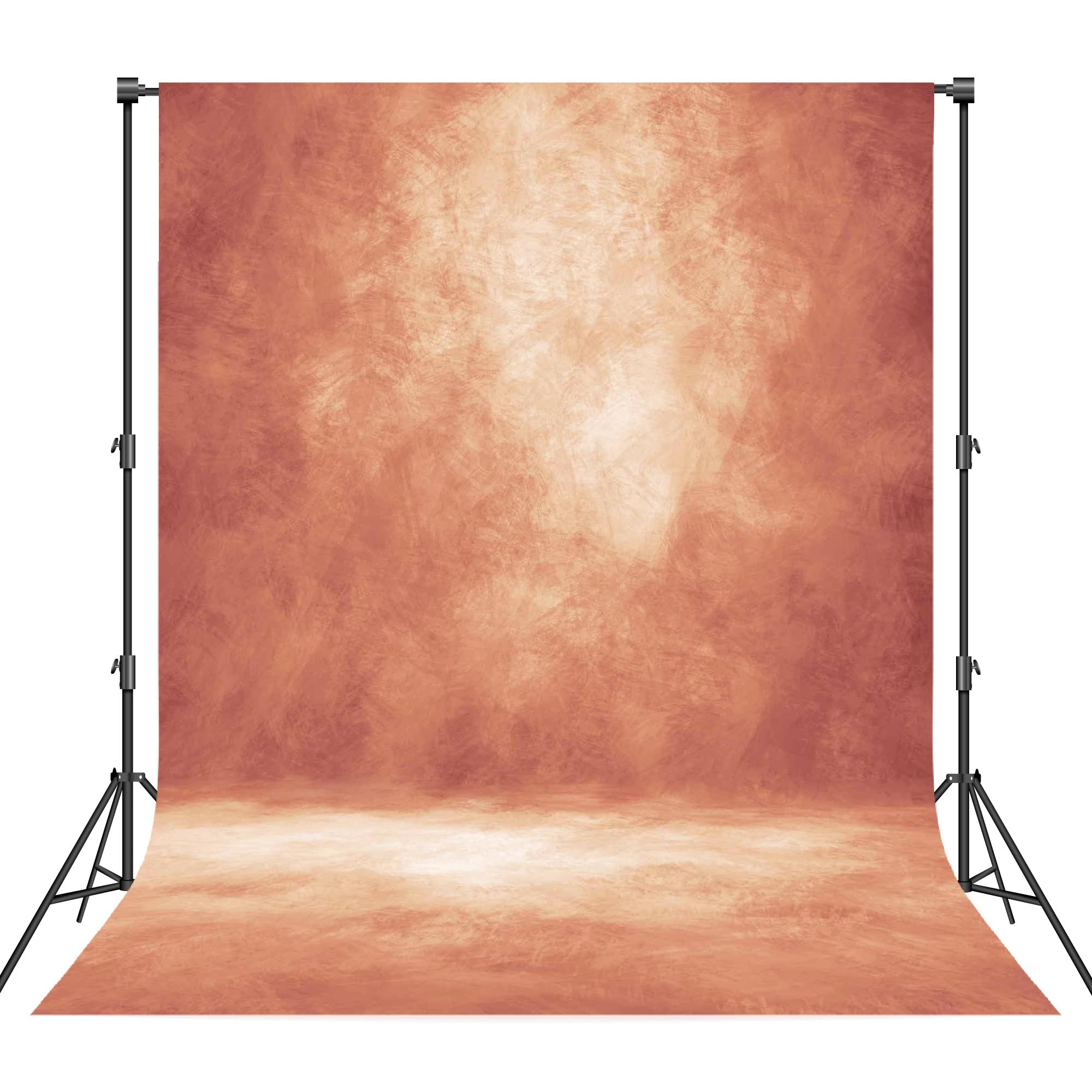 Haboke Abstract Professional Photography Backdrop for Portrait Photo Props Booth Background Photoshoot Studio with Ployester Fabric Roller Pocket on Top(8x10ft,Brick Red)