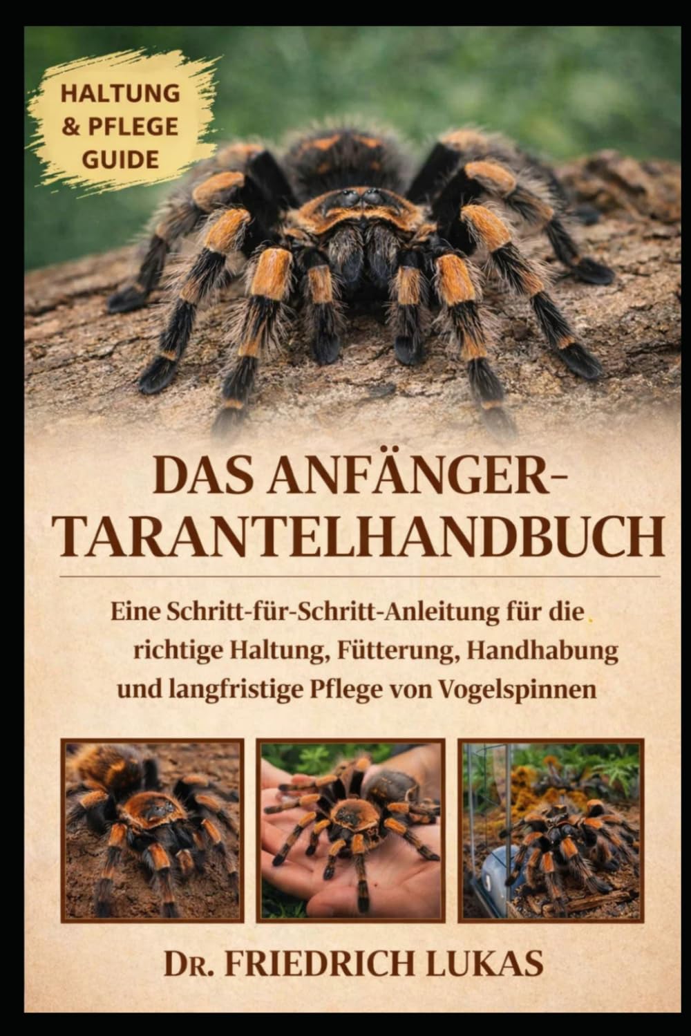 DAS ANFÄNGER-TARANTELHANDBUCH: Eine Schritt-für-Schritt-Anleitung für die richtige Haltung, Fütterung, Handhabung und langfristige Pflege von Vogelspinnen