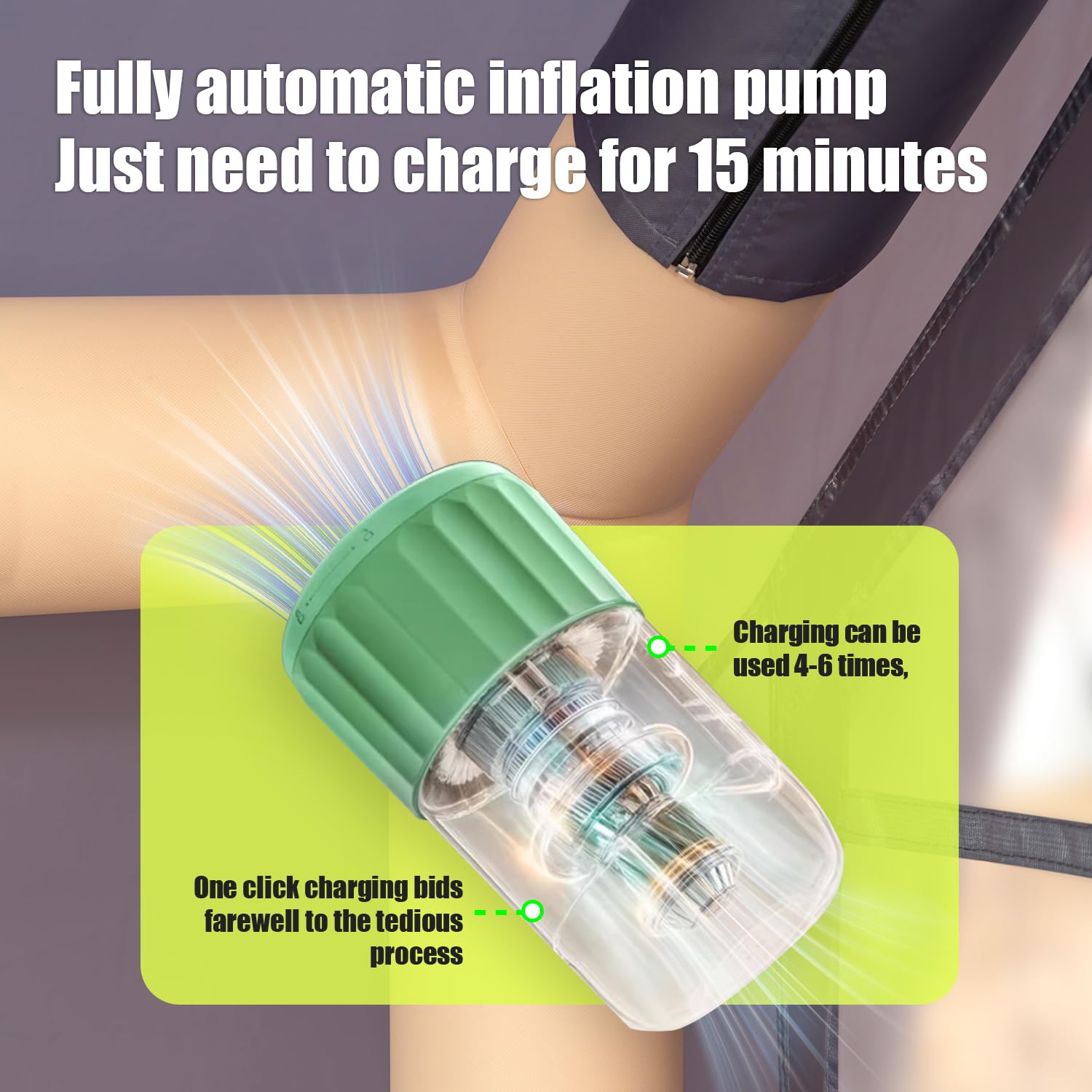 YOYIOTDR Inflatable Camping Tent for 6-8 Person, with Electric Air Pump, 4 Season Waterproof Windproof, Clear Skylight & 420D Oxford Waterproof, Air Tent with Mesh Windows/Doors