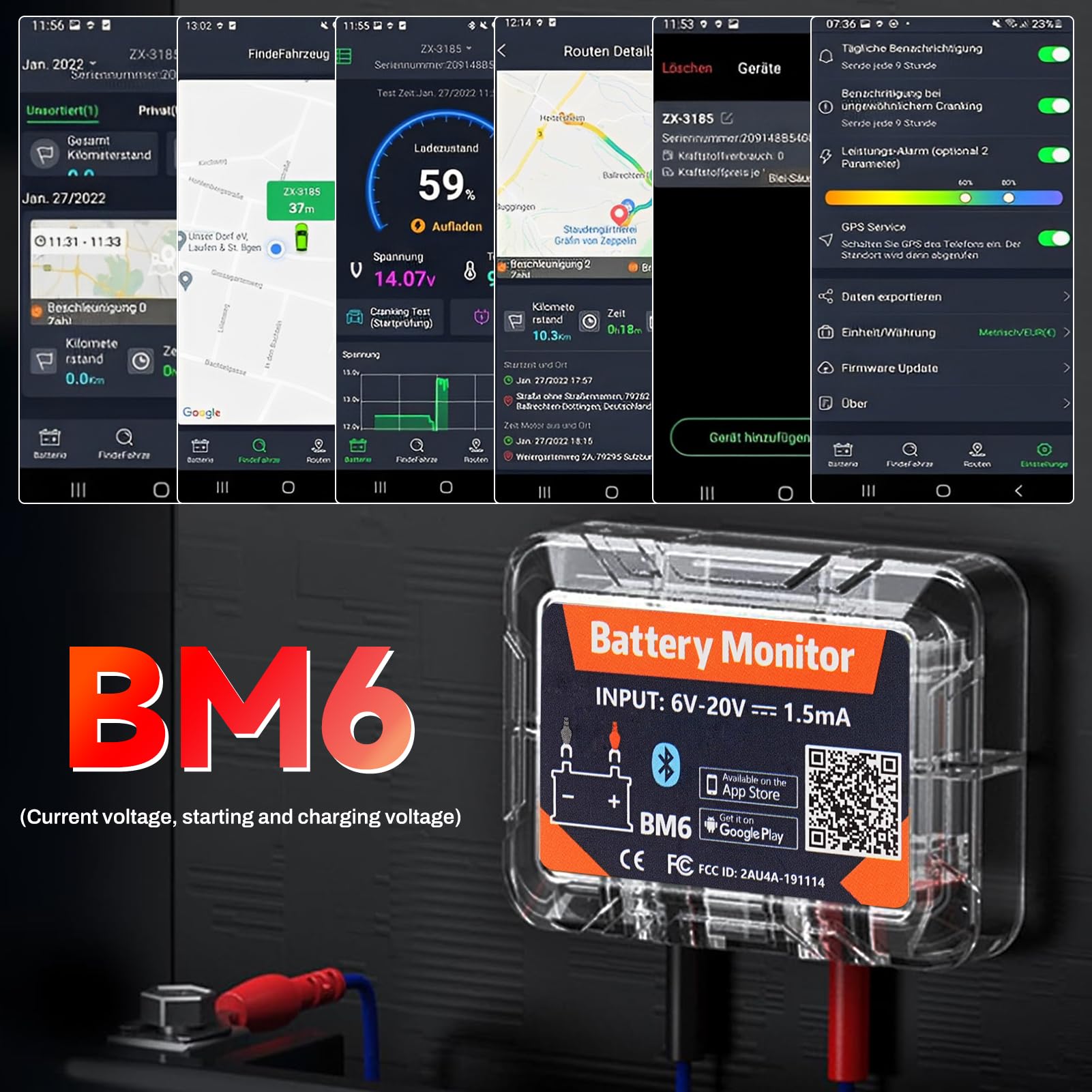 ANCEL BM200 12V Batterijtester Draadloze Bluetooth 4.2 Monitor