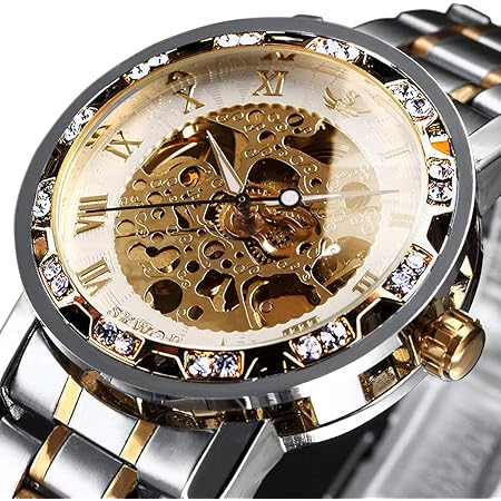 Amazon 腕時計 メンズ腕時計 機械式 クラシック 高級 ファッション メカニカル ステンレススチールウォッチ スケルトン 防水 ホロー スチームパンク ドレス時計 腕時計 腕時計 通販