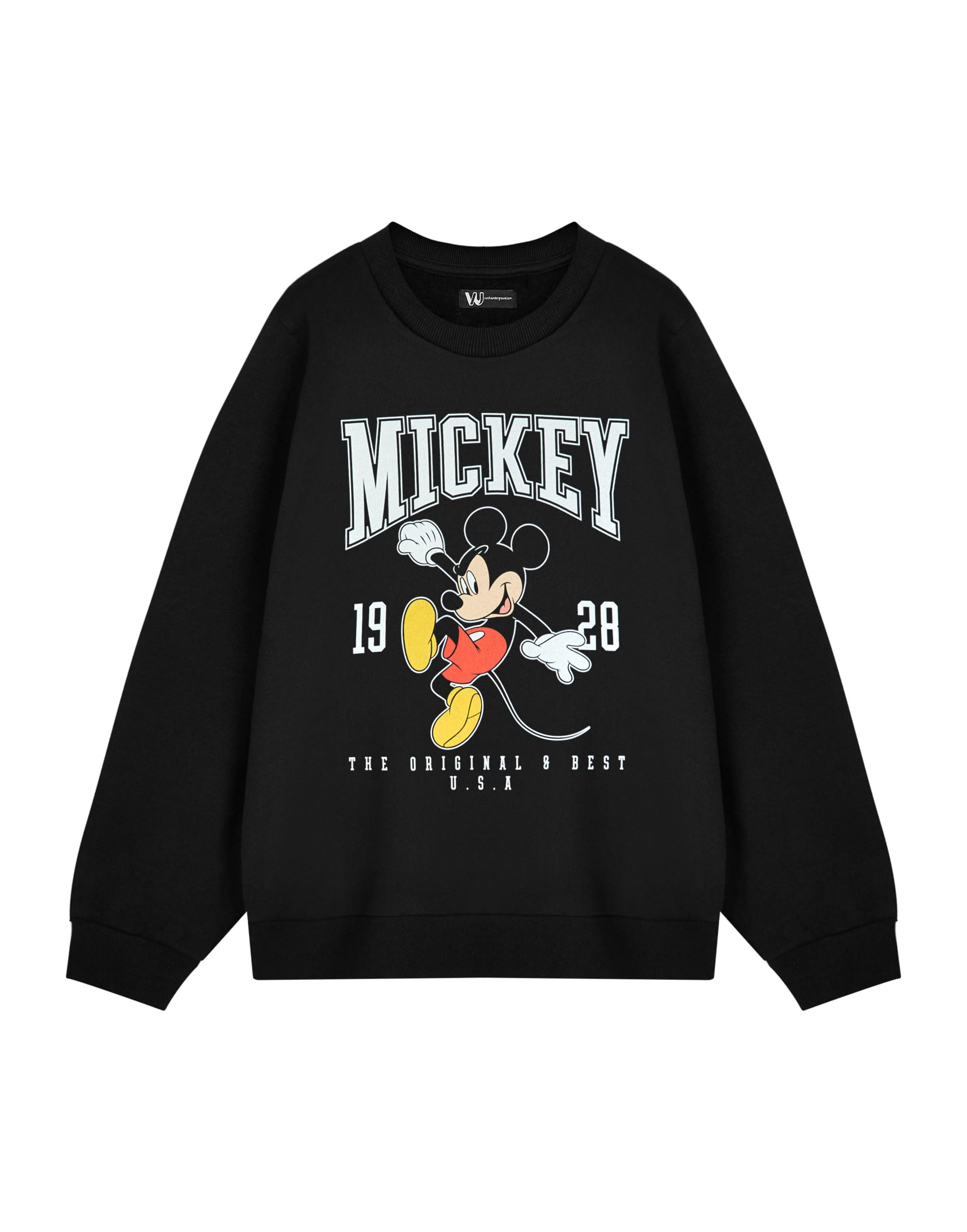 Vanilla Underground Disney Womens Black Mickey Mouse Sweatshirt (X-Large) from B&Q