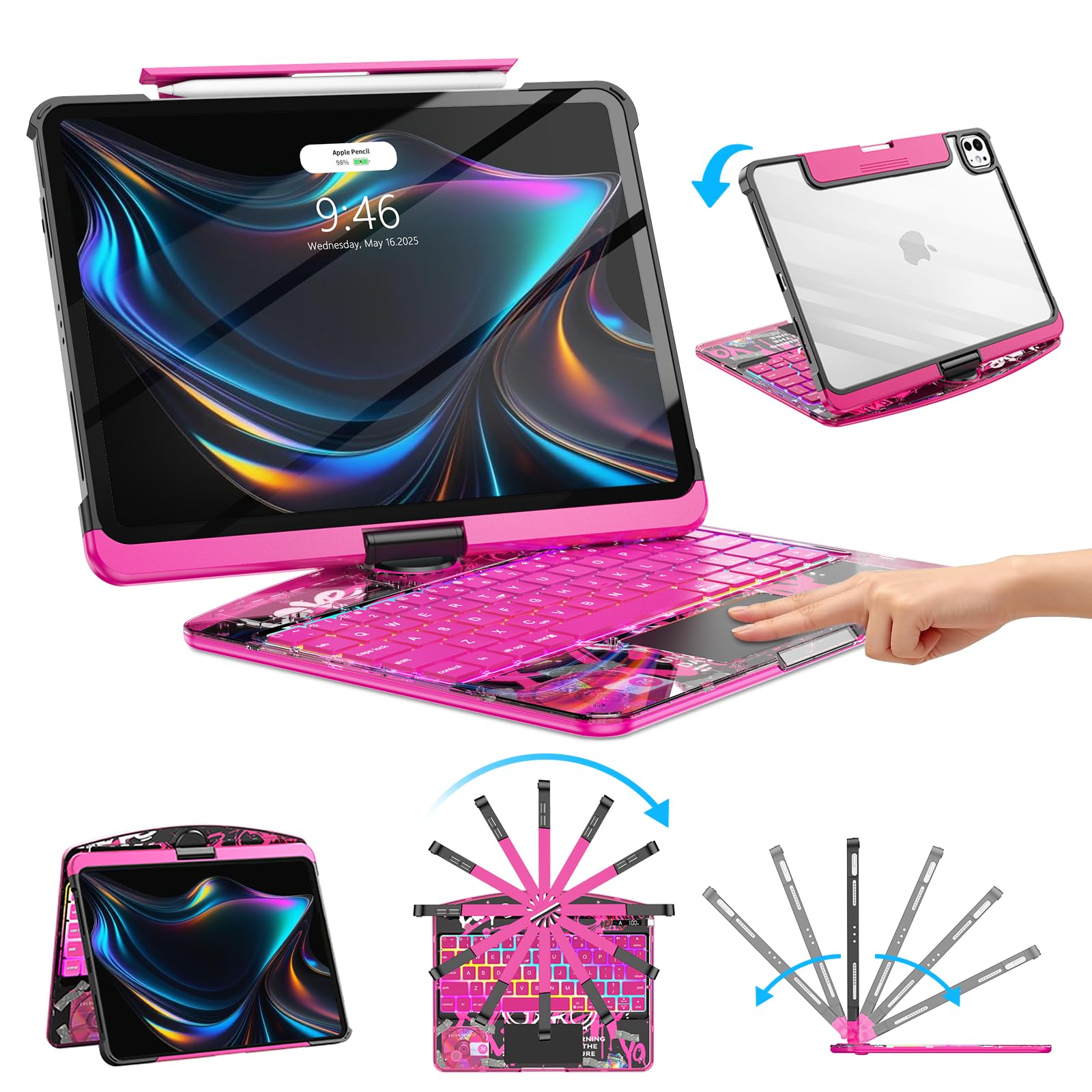 Photo 1 of Herize Wireless Keyboard Case for iPad Pro 13" M5/M4