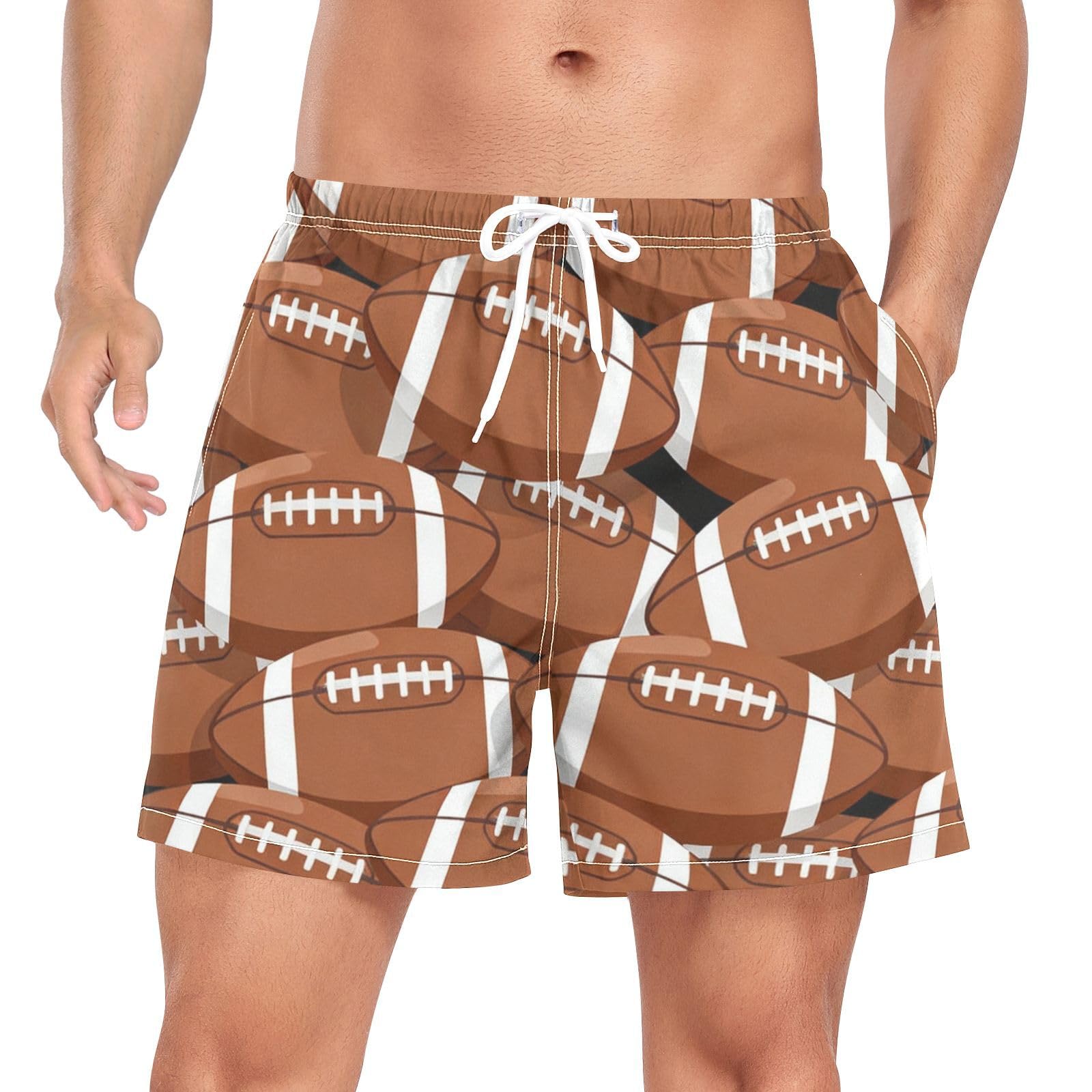 Traje de baño de secado rápido masculino con pantalones cortos fútbol 8